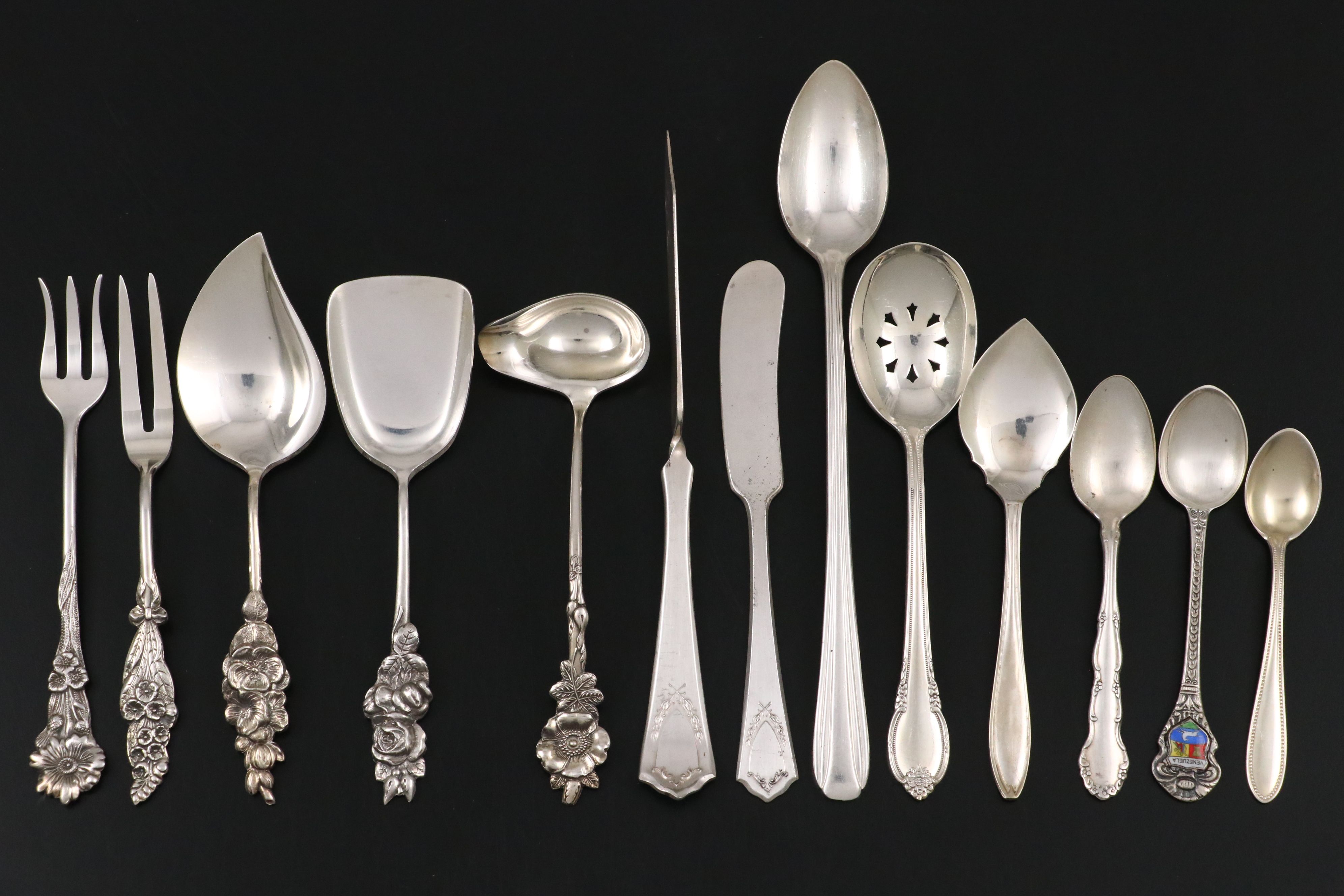 Community "Evening Star" and Other Silver Plate Flatware with Serving Utensils