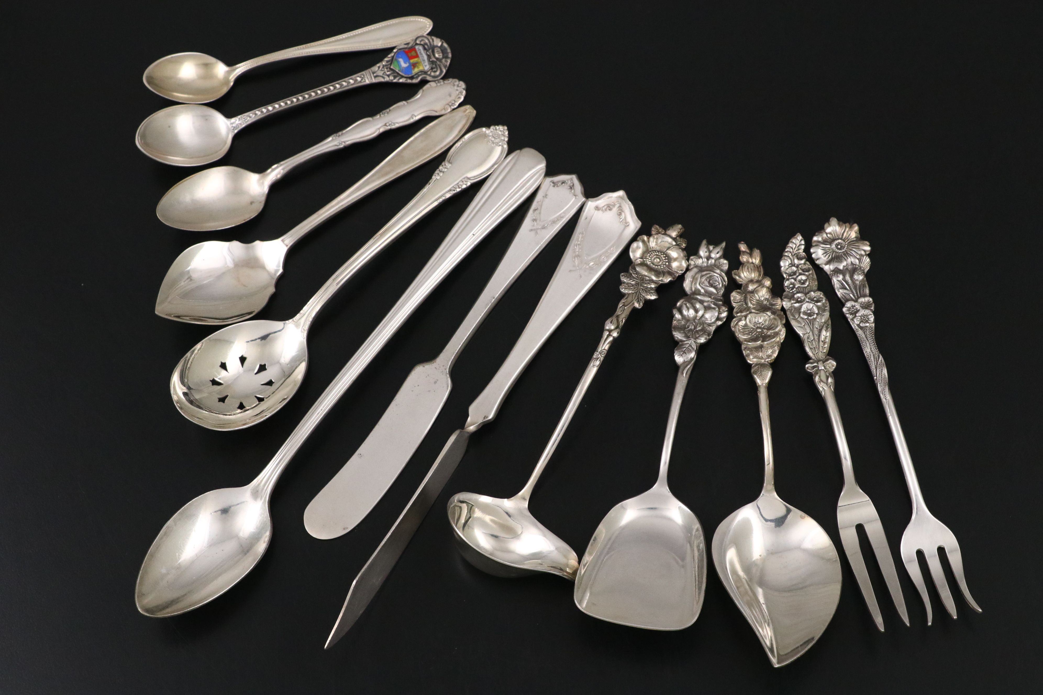 Community "Evening Star" and Other Silver Plate Flatware with Serving Utensils