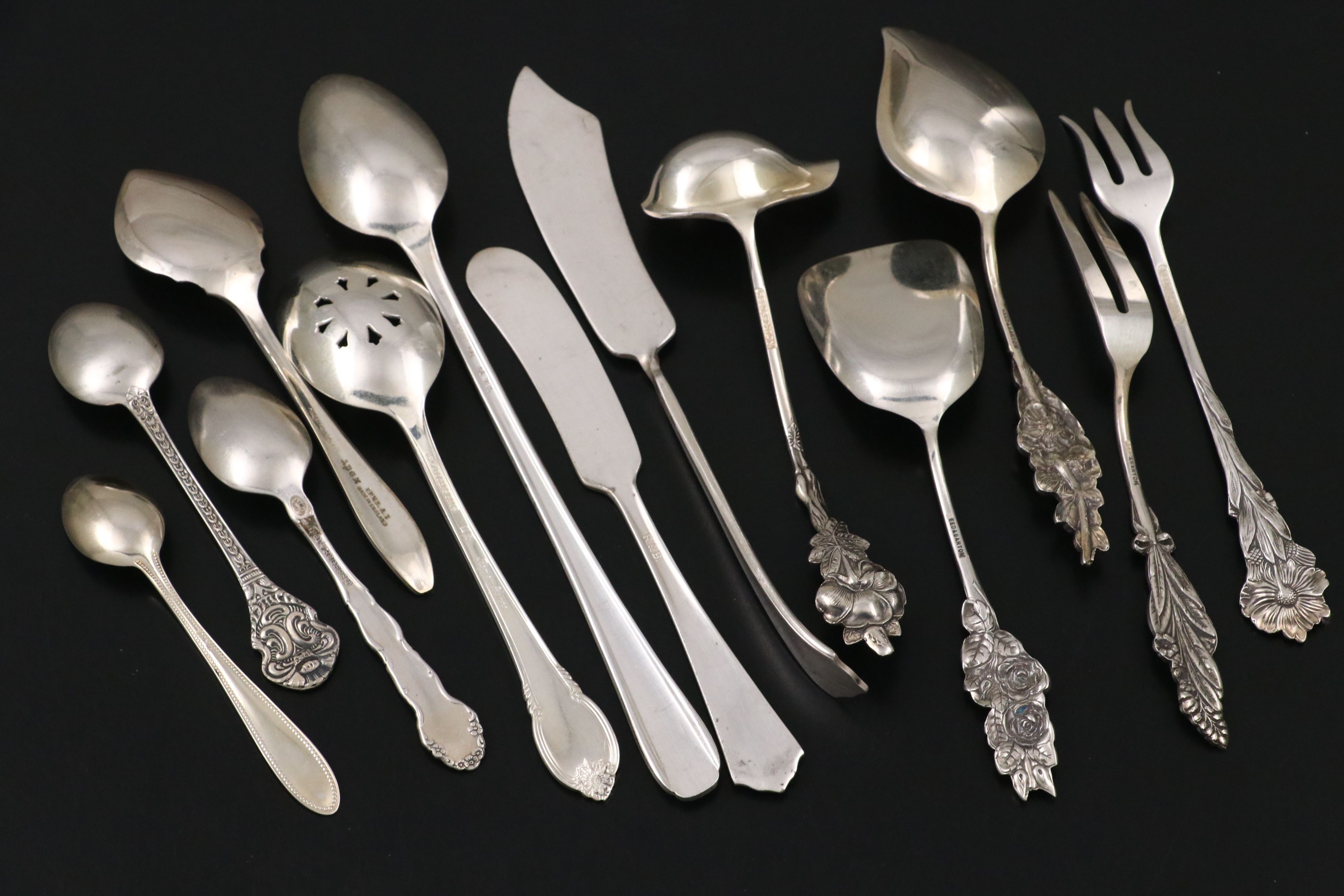 Community "Evening Star" and Other Silver Plate Flatware with Serving Utensils