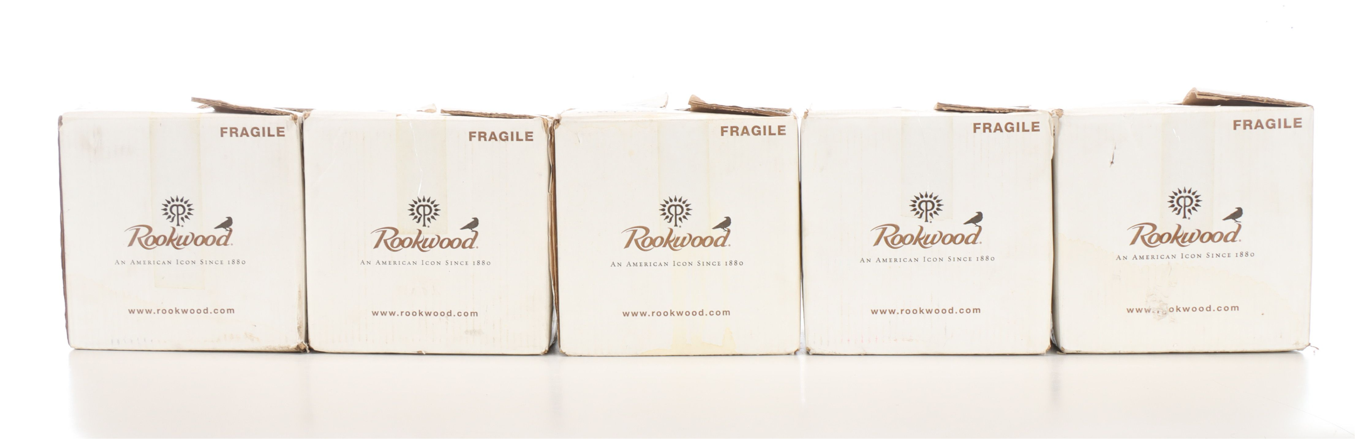 Rookwood Pottery "Misty Moon" Production Field Tiles with Decorative Inlay Tiles