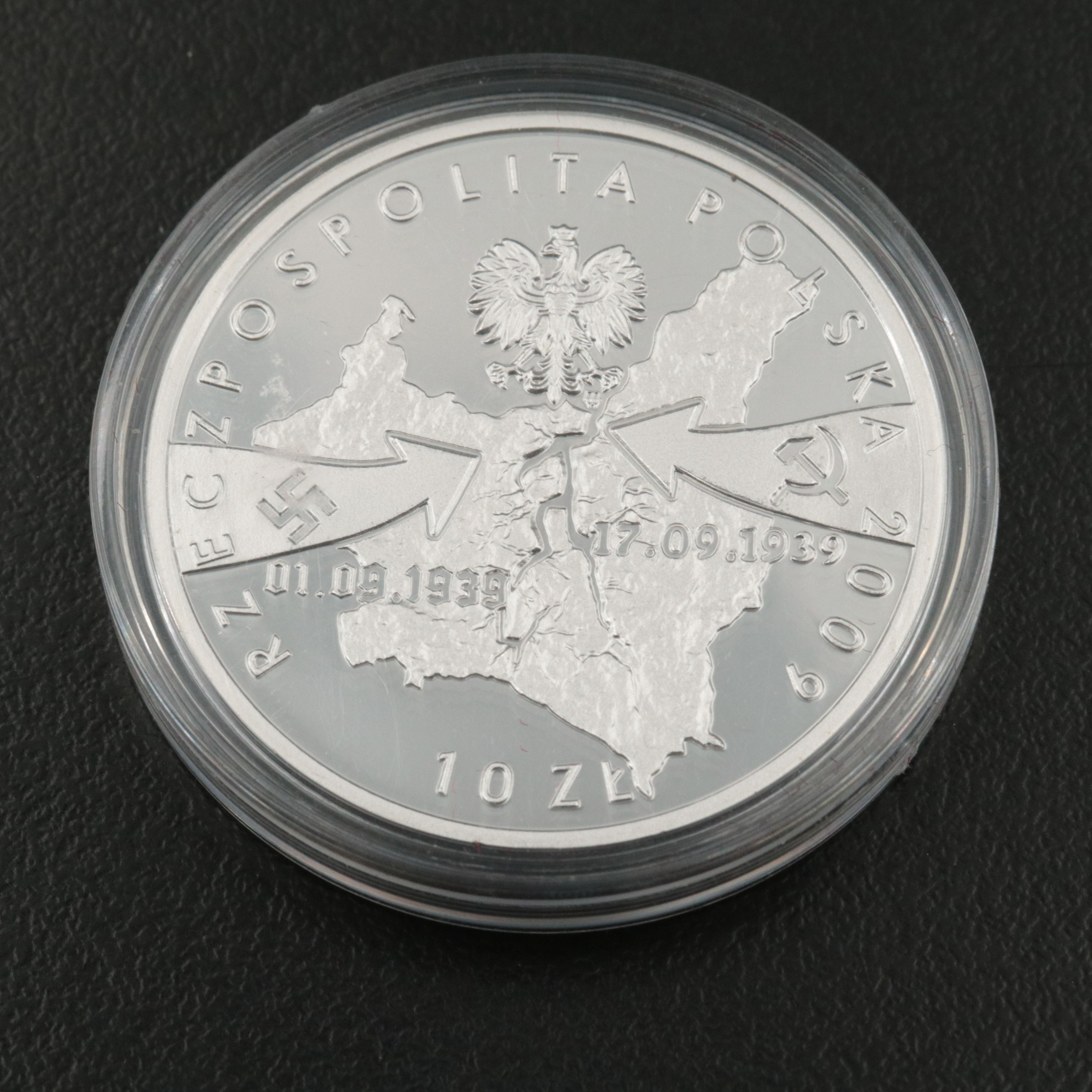 Three 2009 Poland Silver 10 Zloty Commemorative Coins