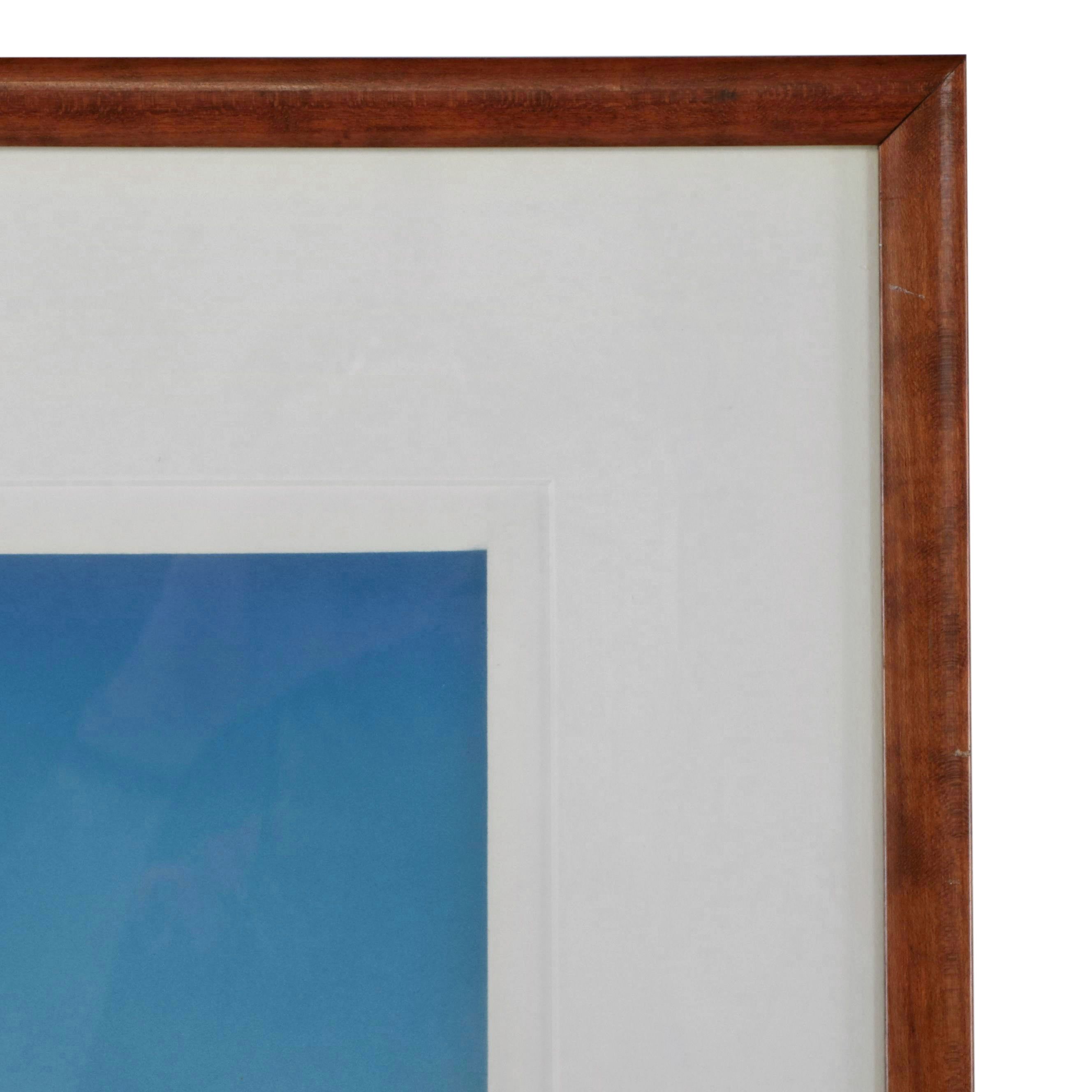 Zandra Griffith Embellished Airbrush Stencil Painting "Lakeside I"