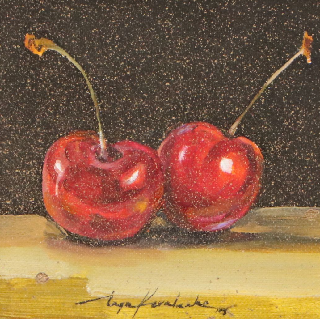 Inga Kovalenko Oil Painting of Two Cherries, 2025