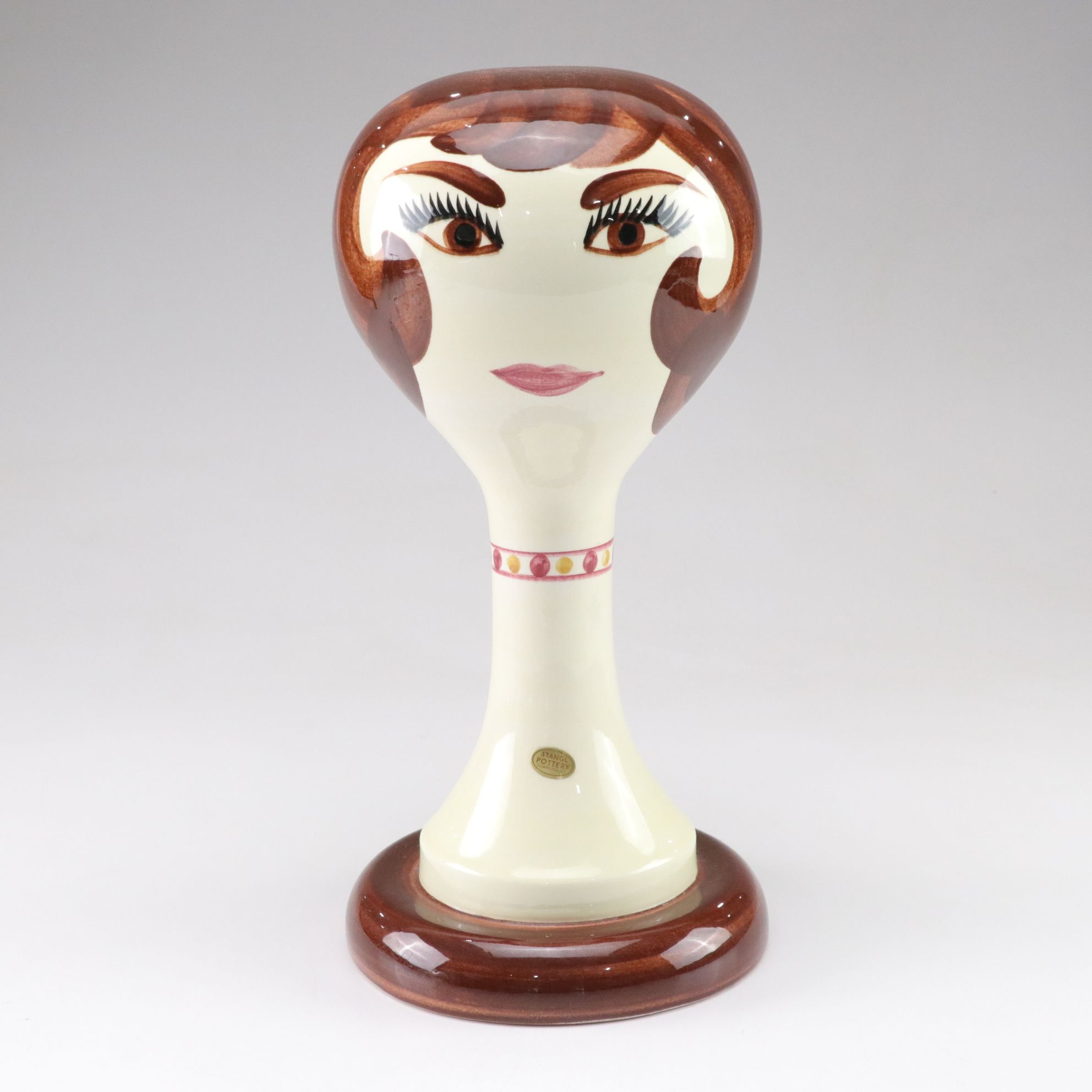 Stangl Pottery Ceramic Wig Stand, Mid-20th Century