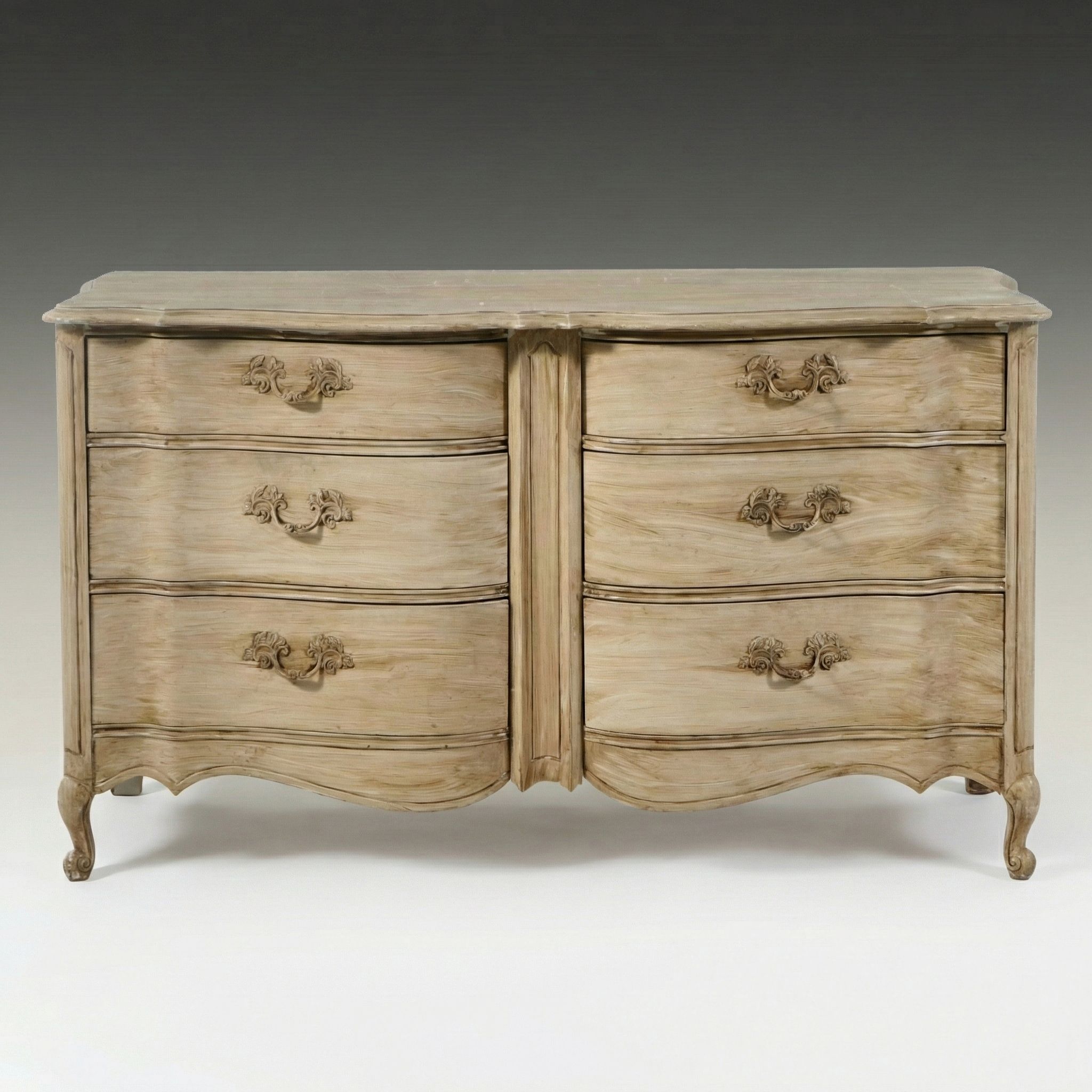 Drew Furniture French Provincial Style Serpentine Front Chest of Drawers