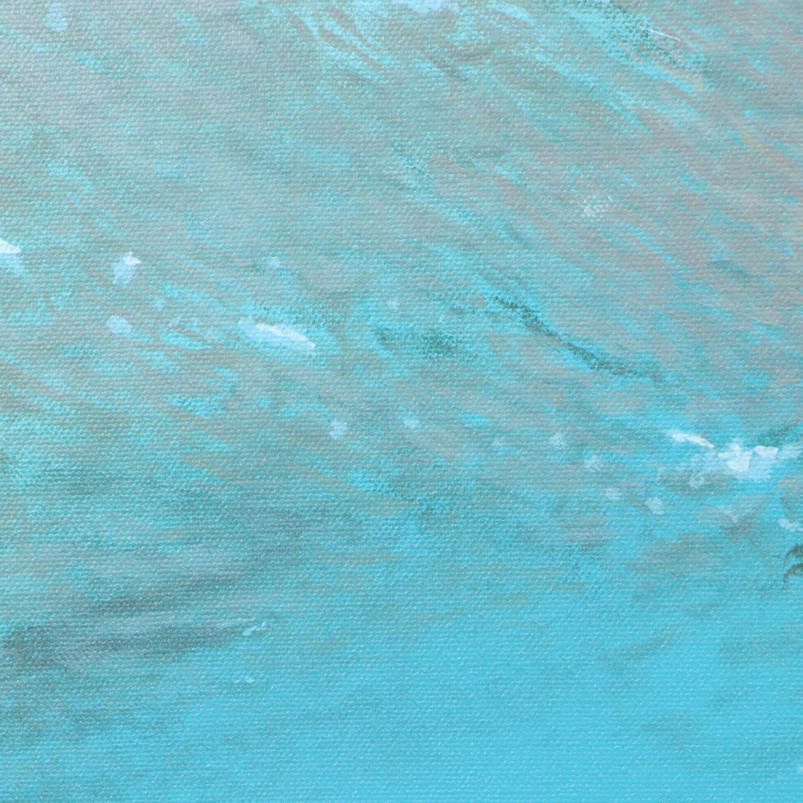 Richard Roach Acrylic Marine Wreakscape Painting, 1997