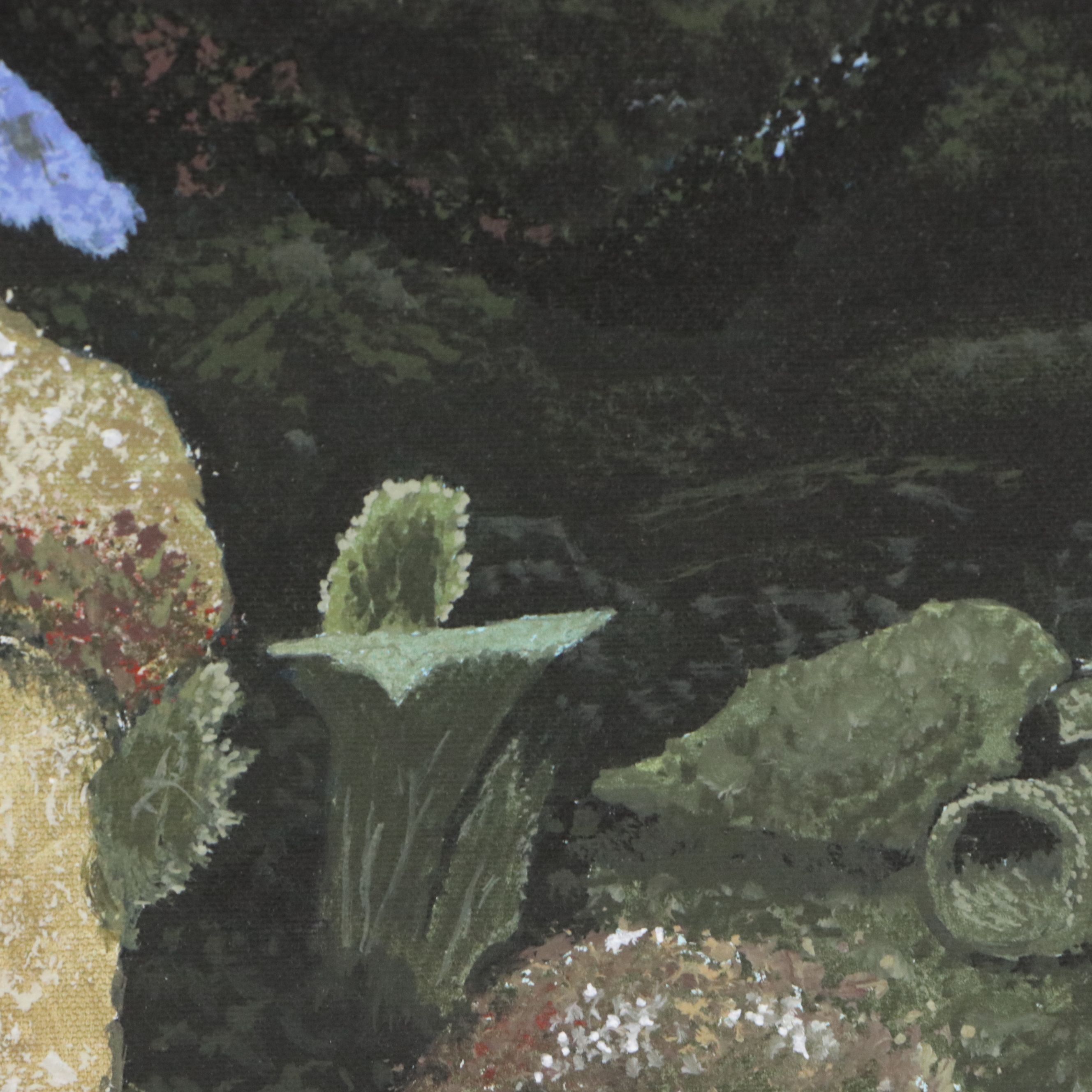 Richard Roach Acrylic Marine Wreakscape Painting, 1997