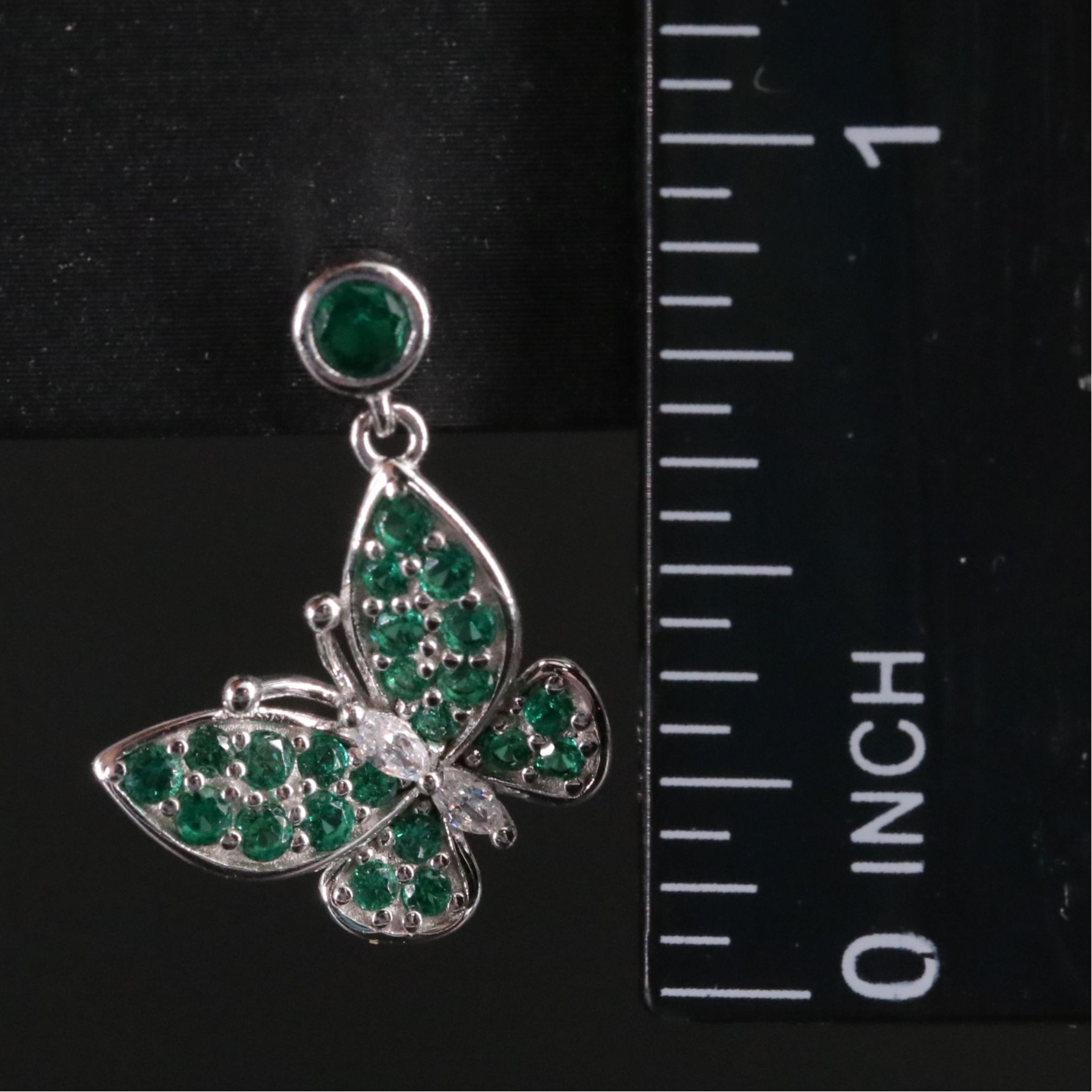 Sterling CZ Butterfly Earrings