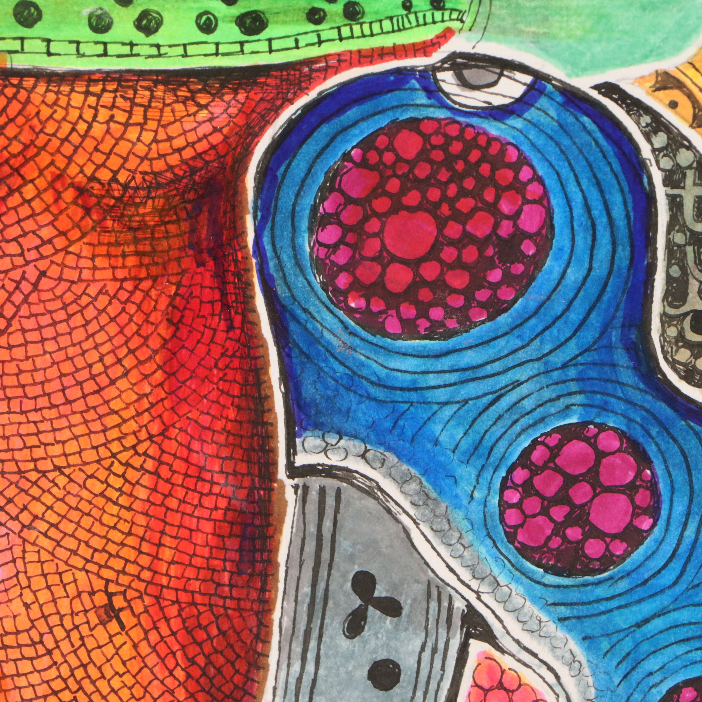 Nikolay Manuylov "Kuk" Surrealist Ink and Watercolor, 2013