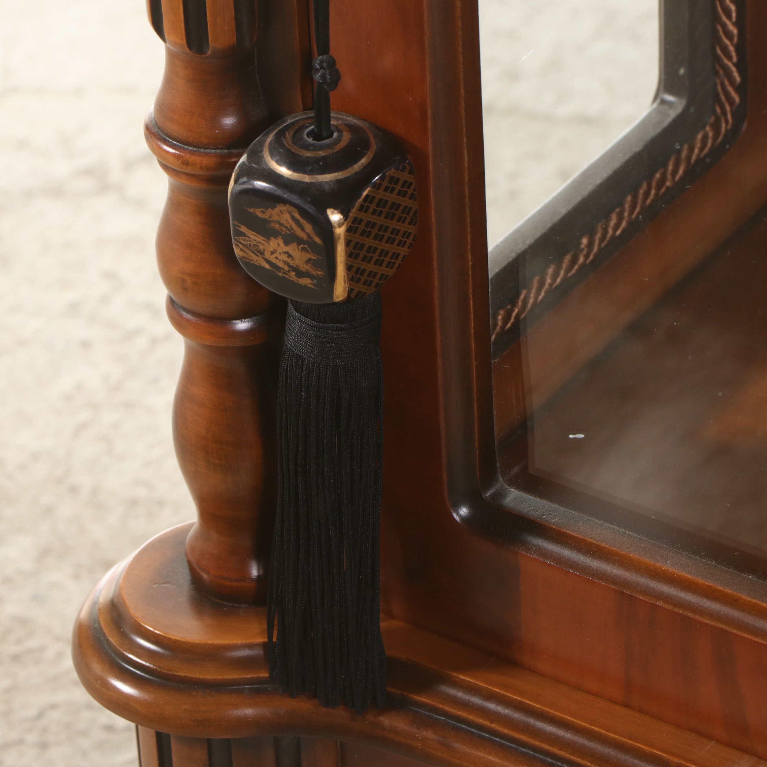 Italian Provincial Style Marquetry Inlaid Vitrine