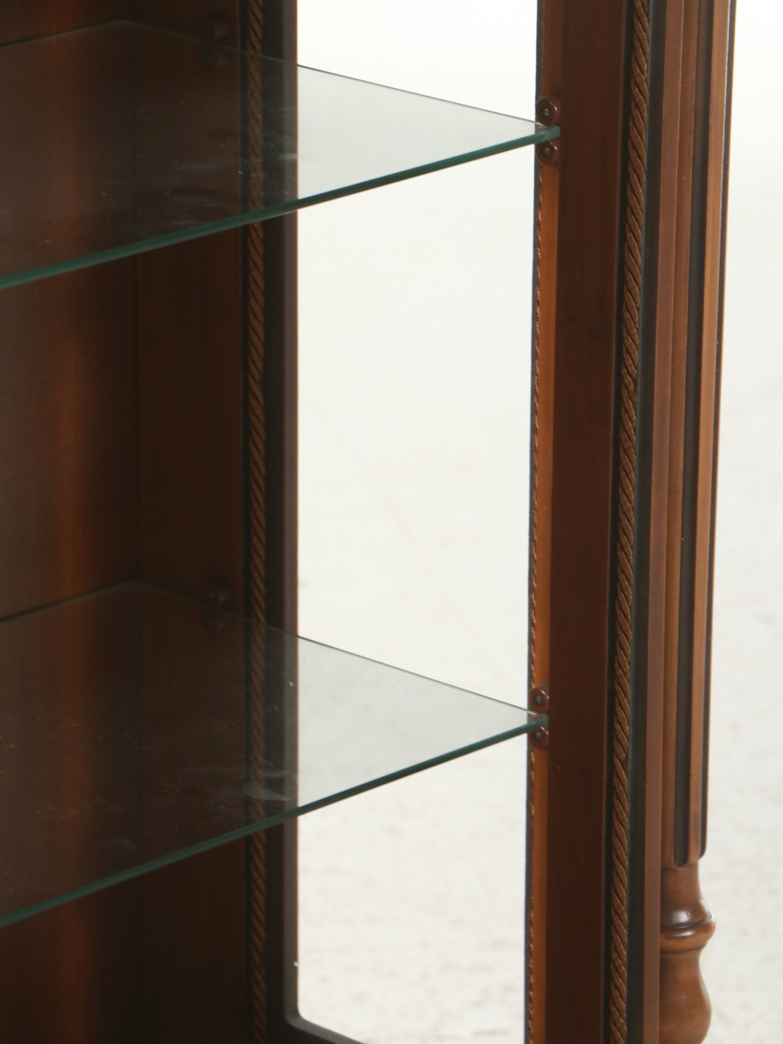 Italian Provincial Style Marquetry Inlaid Vitrine