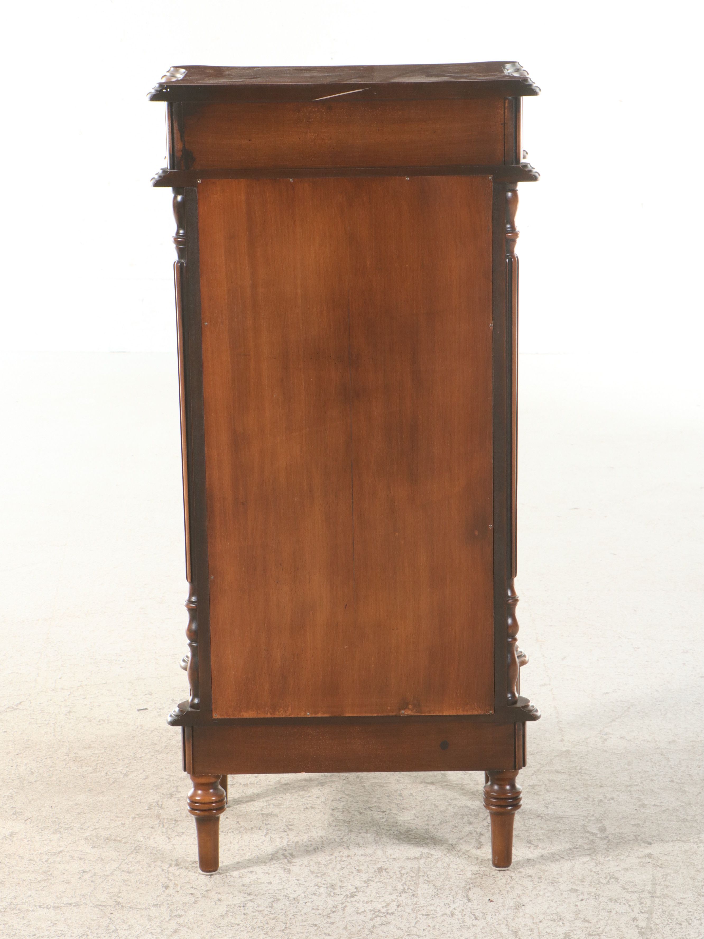 Italian Provincial Style Marquetry Inlaid Vitrine