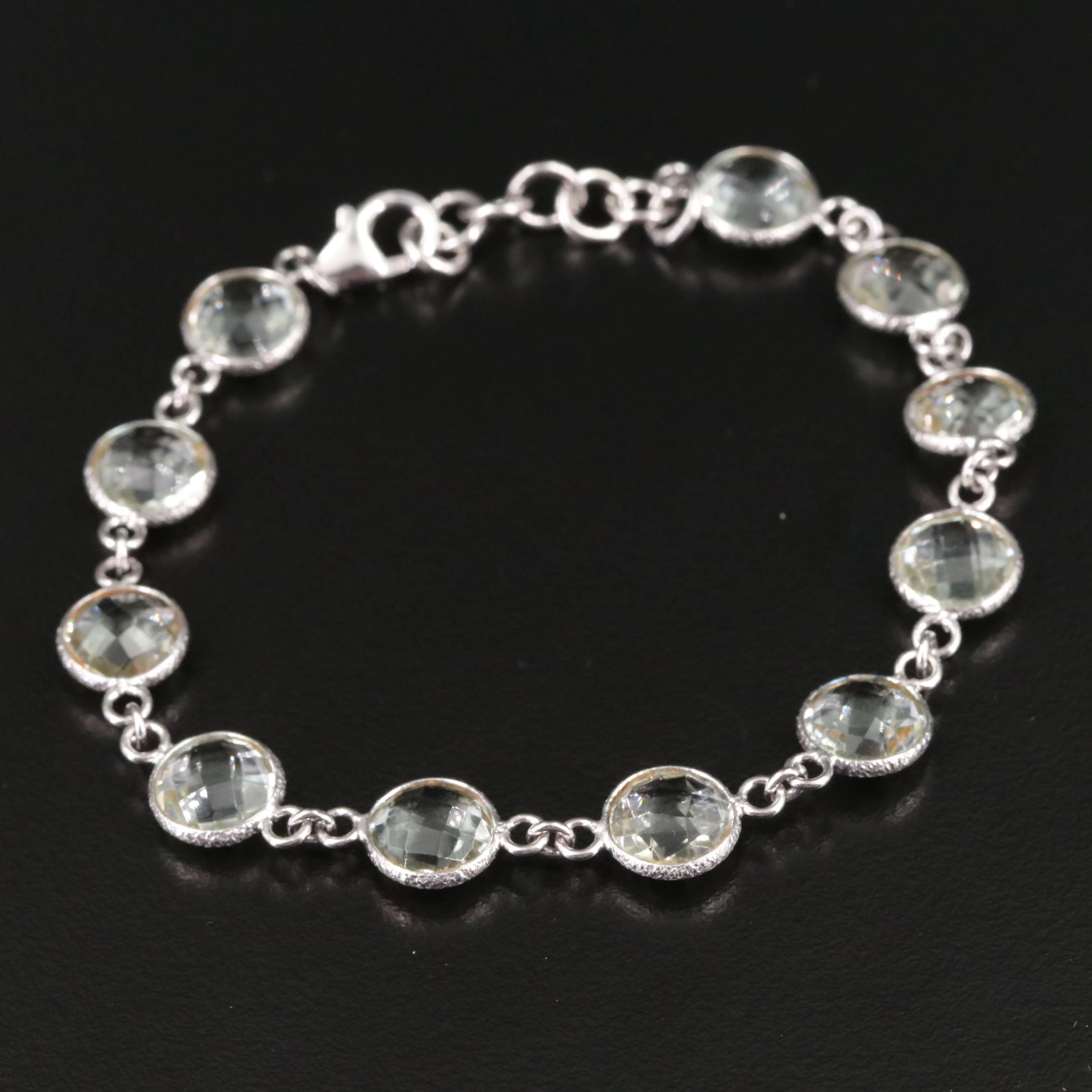 Sterling Prasiolite Bracelet