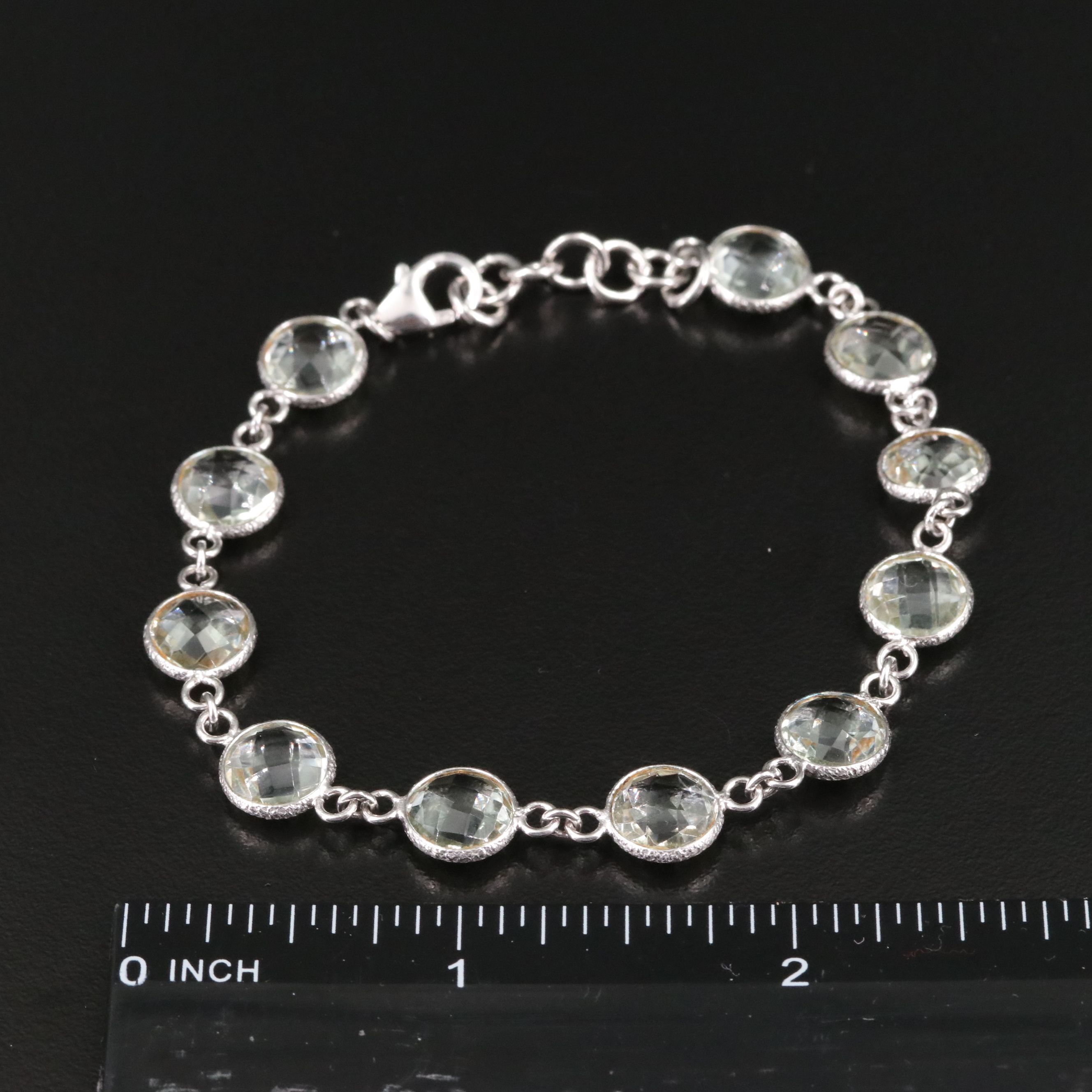 Sterling Prasiolite Bracelet