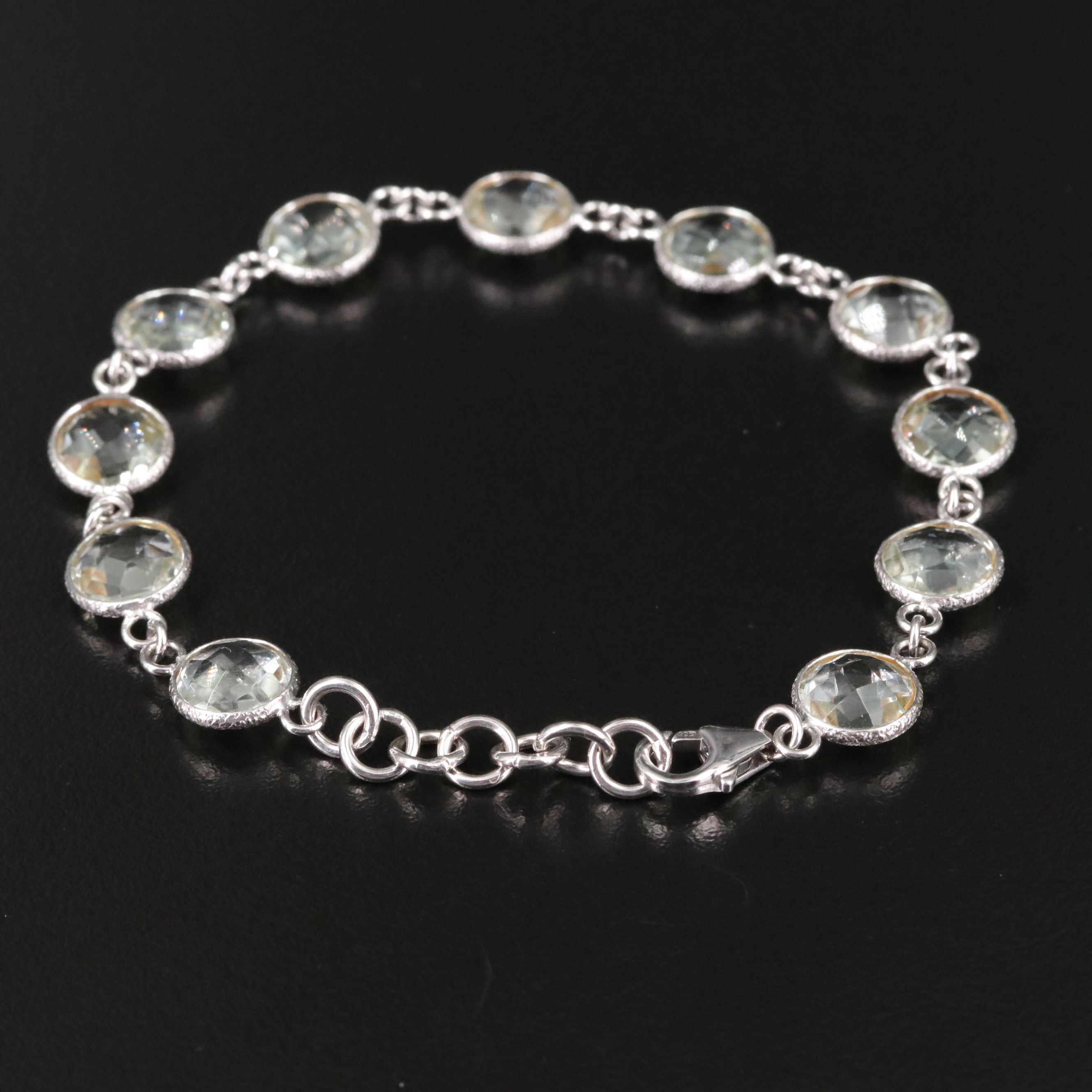 Sterling Prasiolite Bracelet