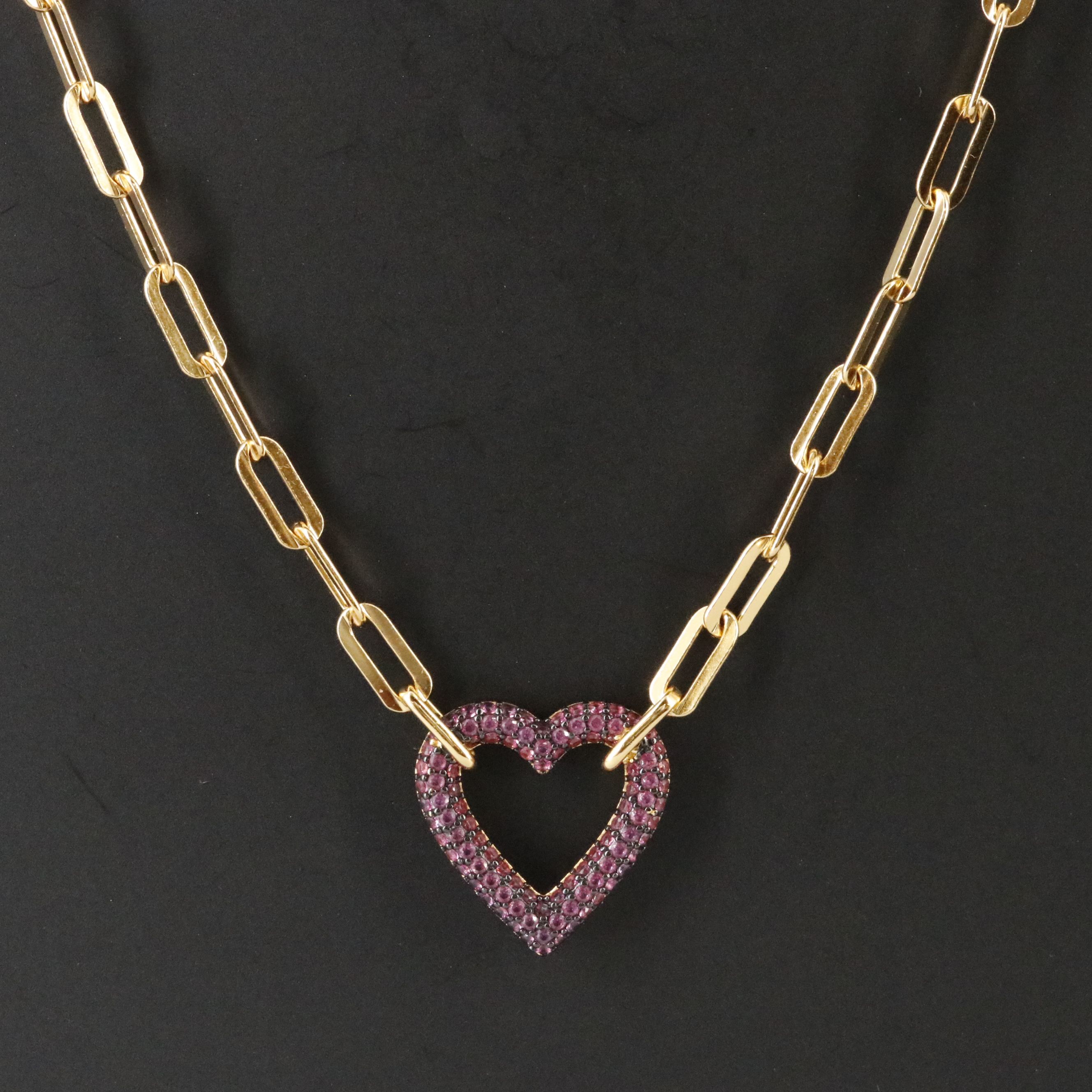 Sterling CZ Heart Necklace