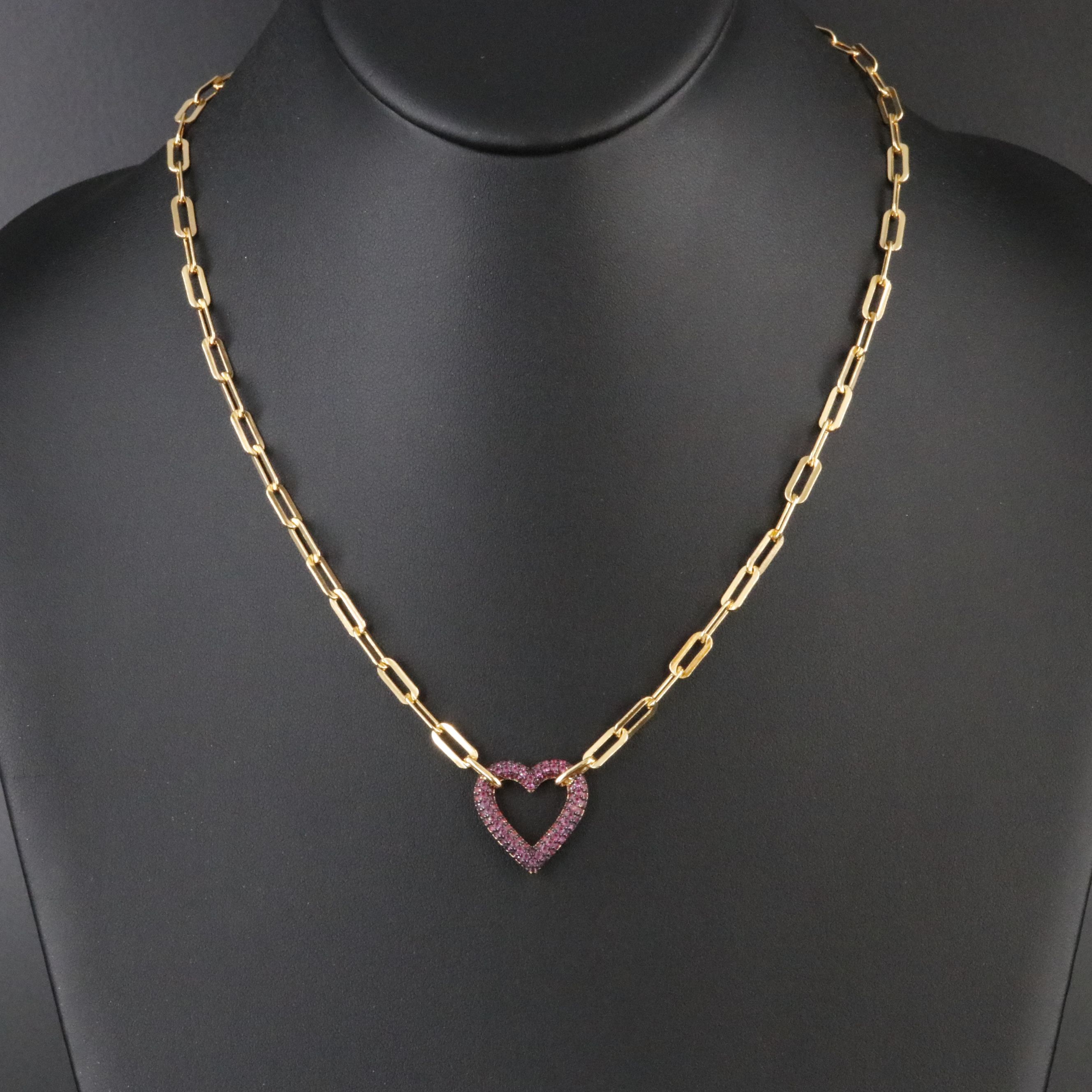 Sterling CZ Heart Necklace