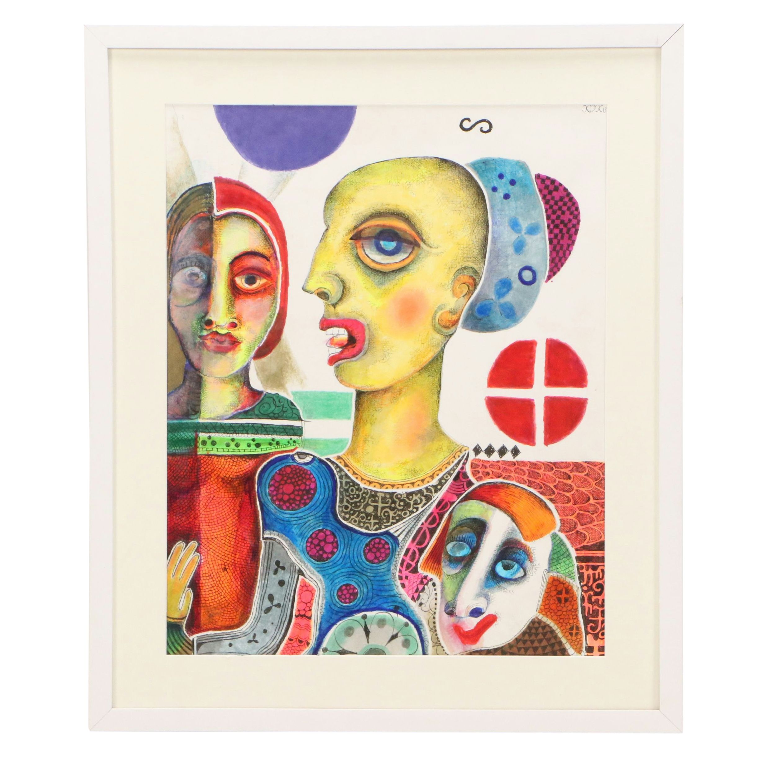 Nikolay Manuylov "Kuk" Surrealist Ink and Watercolor, 2013