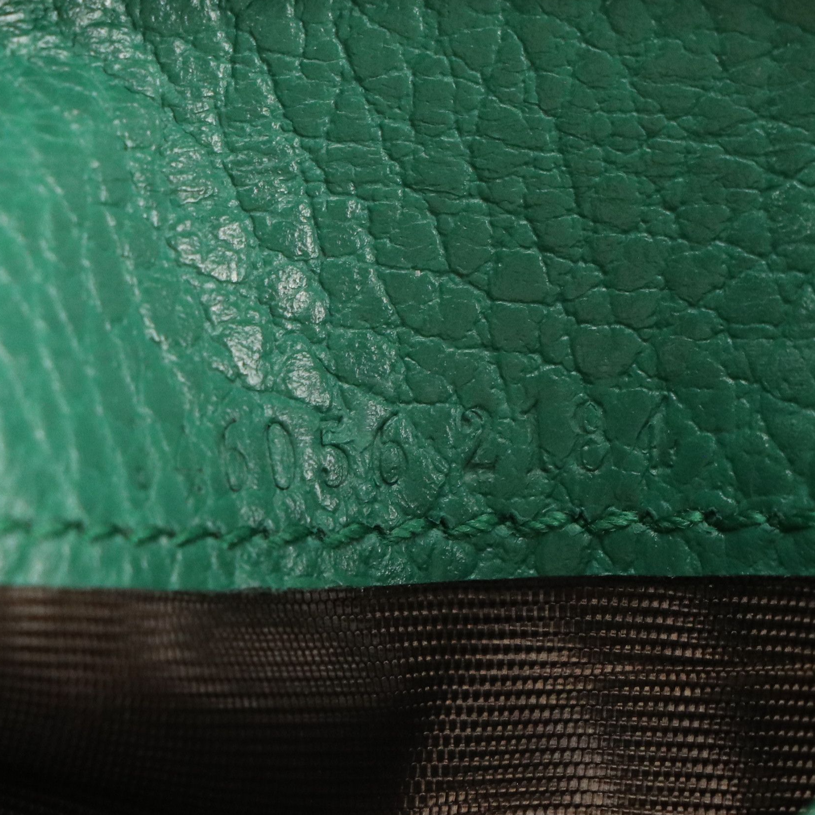 Gucci Compact Bifold Zip Wallet in GG Canvas and Green Calfskin Leather