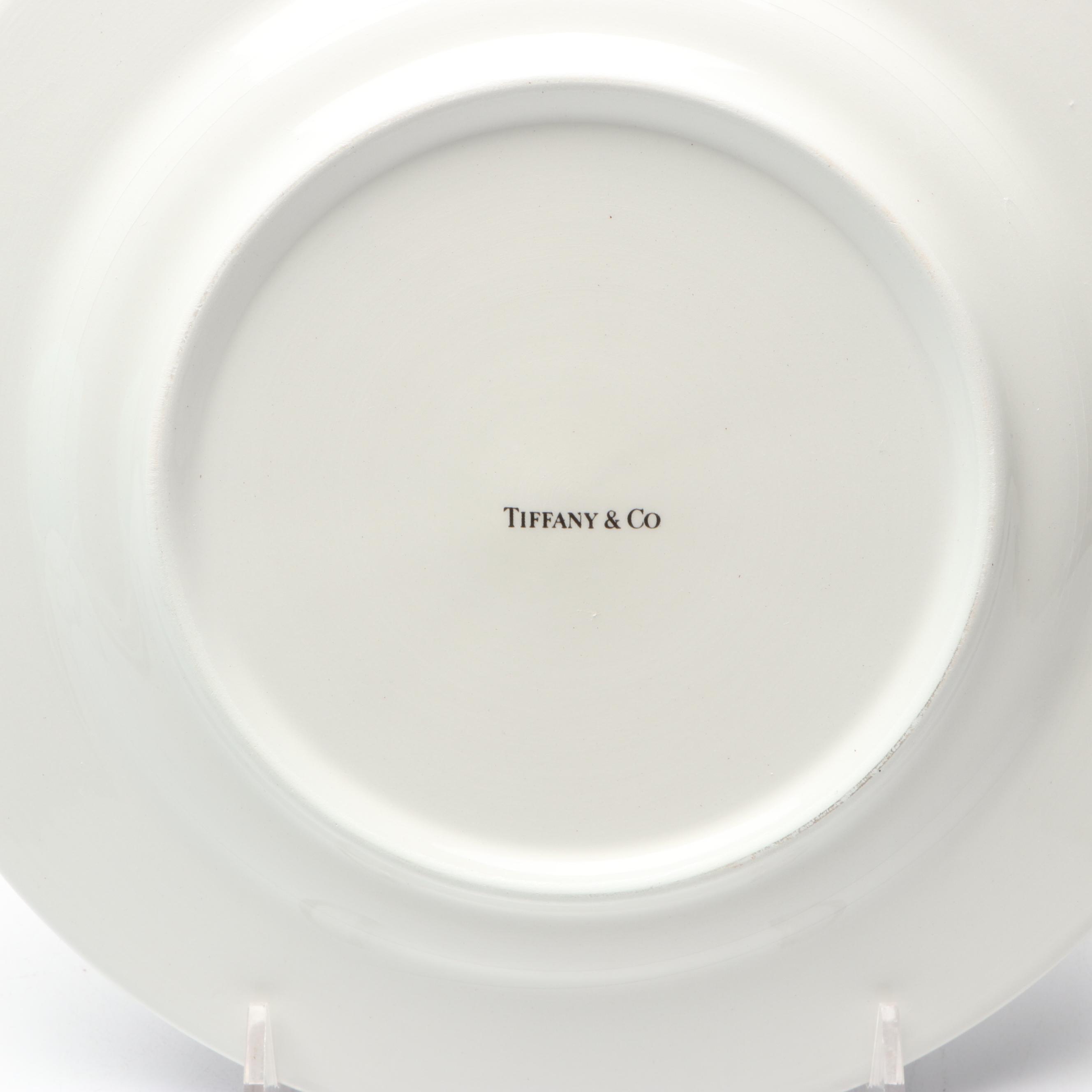 Tiffany & Co. "Quinto Centenario" Porcelain Salad or Dessert Plates, 1992-1993