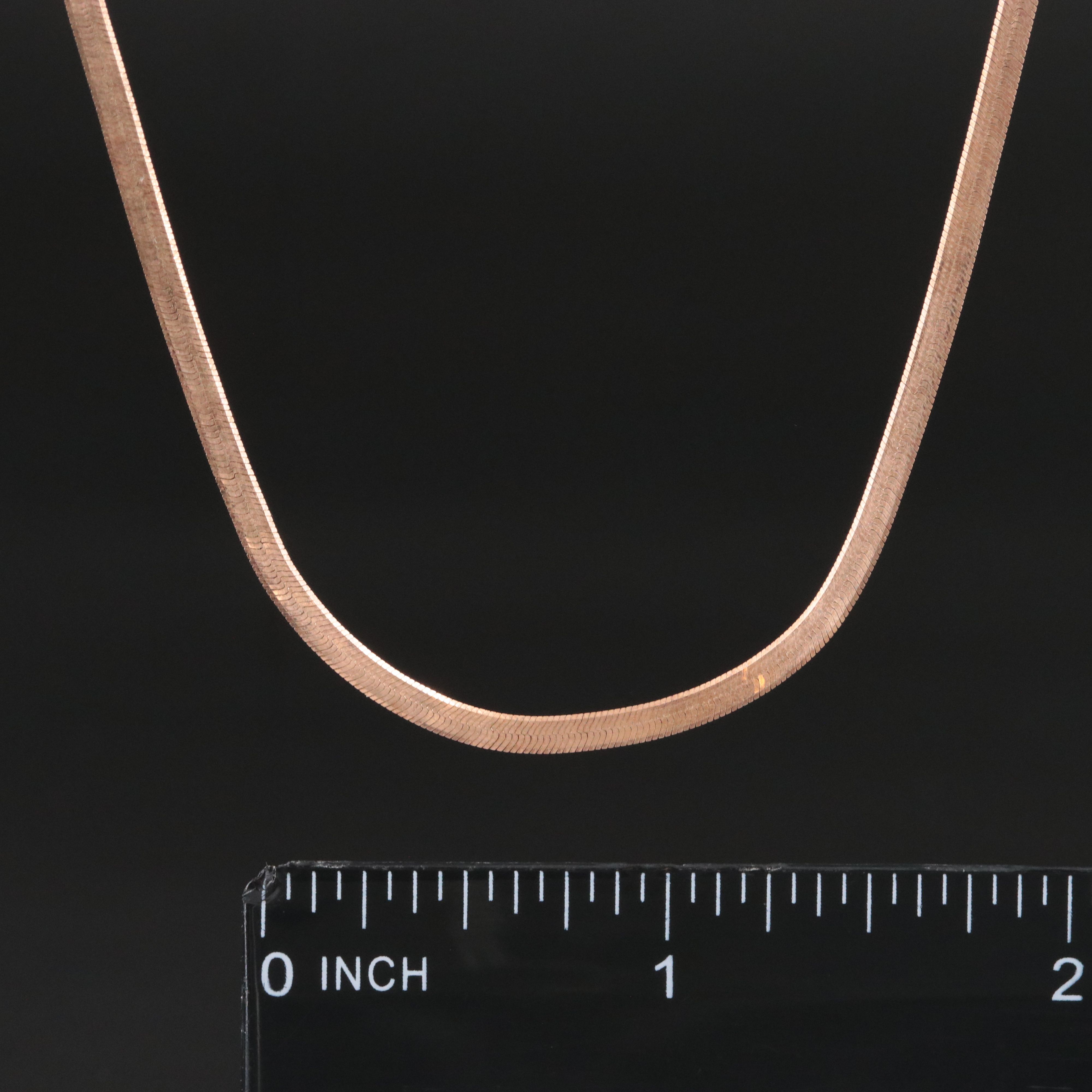 Sterling Herringbone Chain Necklace