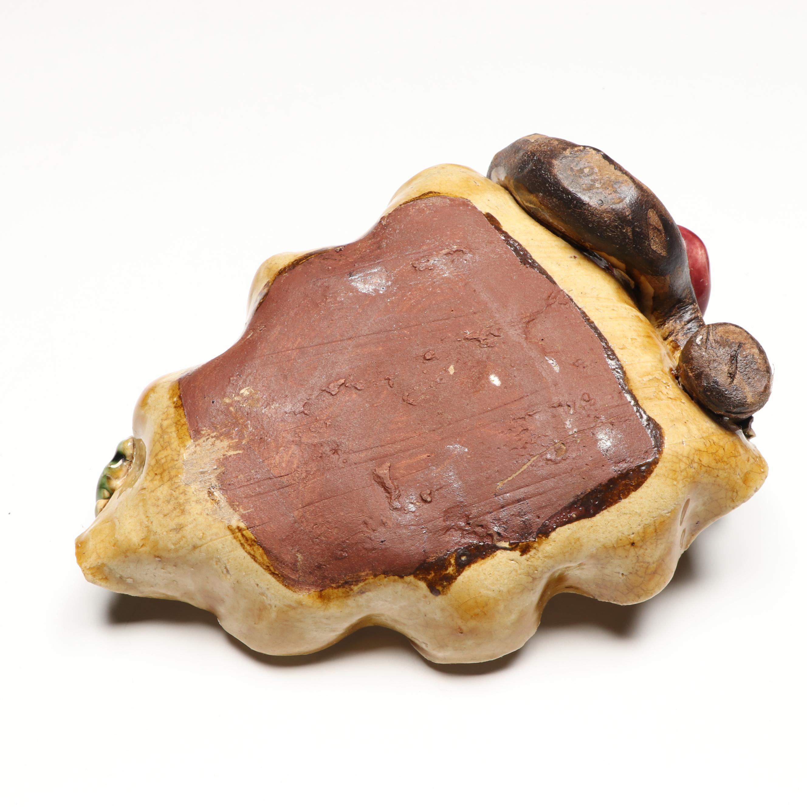 Chinese Majolica Frog Footed Planter, Leaf Tray and Teapot