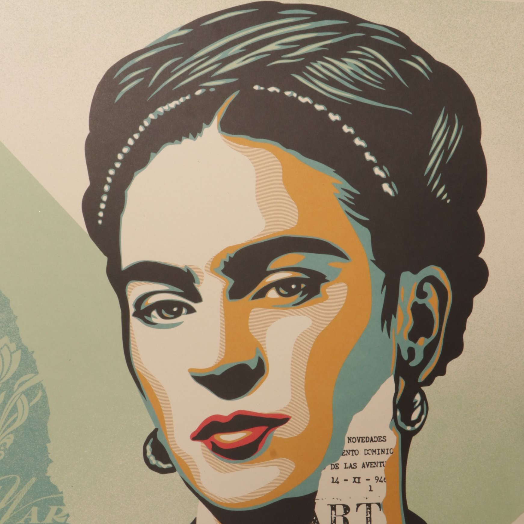 Shepard Fairey Offset Lithograph "The Woman Who Defeated Pain (Frida Kahlo)"