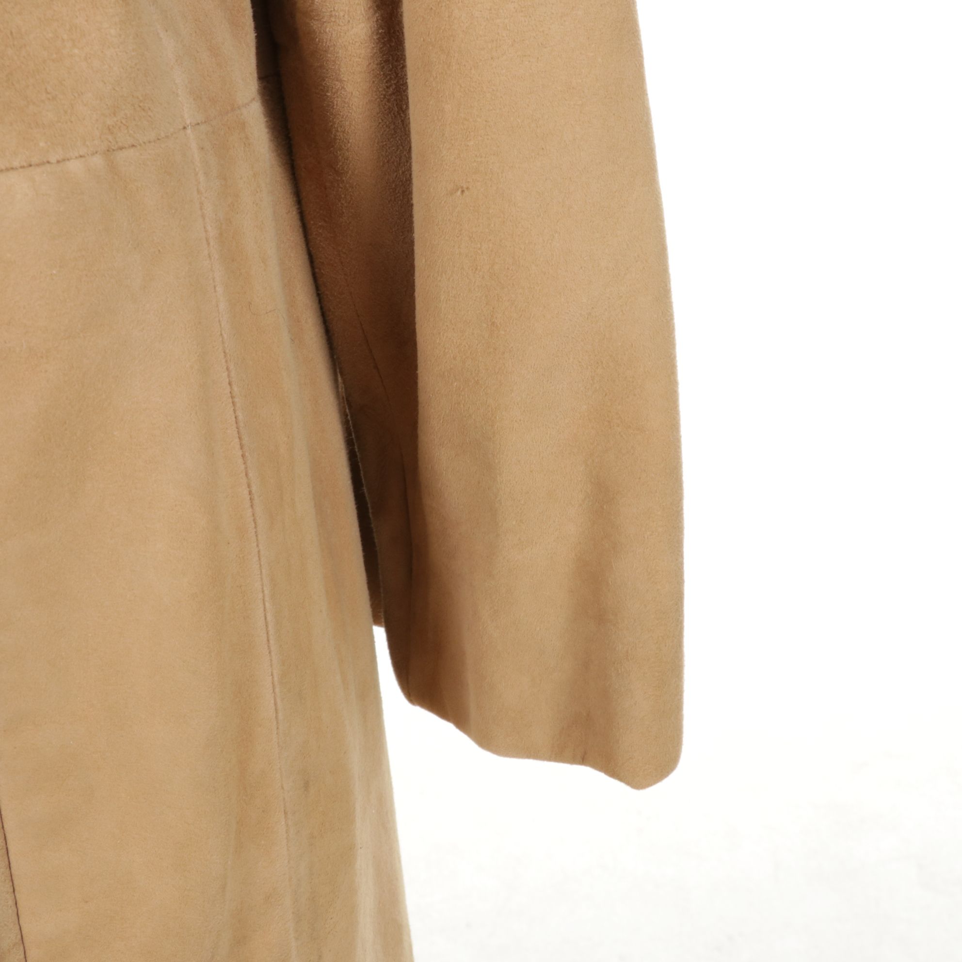 1960s Tan Suede Swing Jacket with Mink Fur Collar