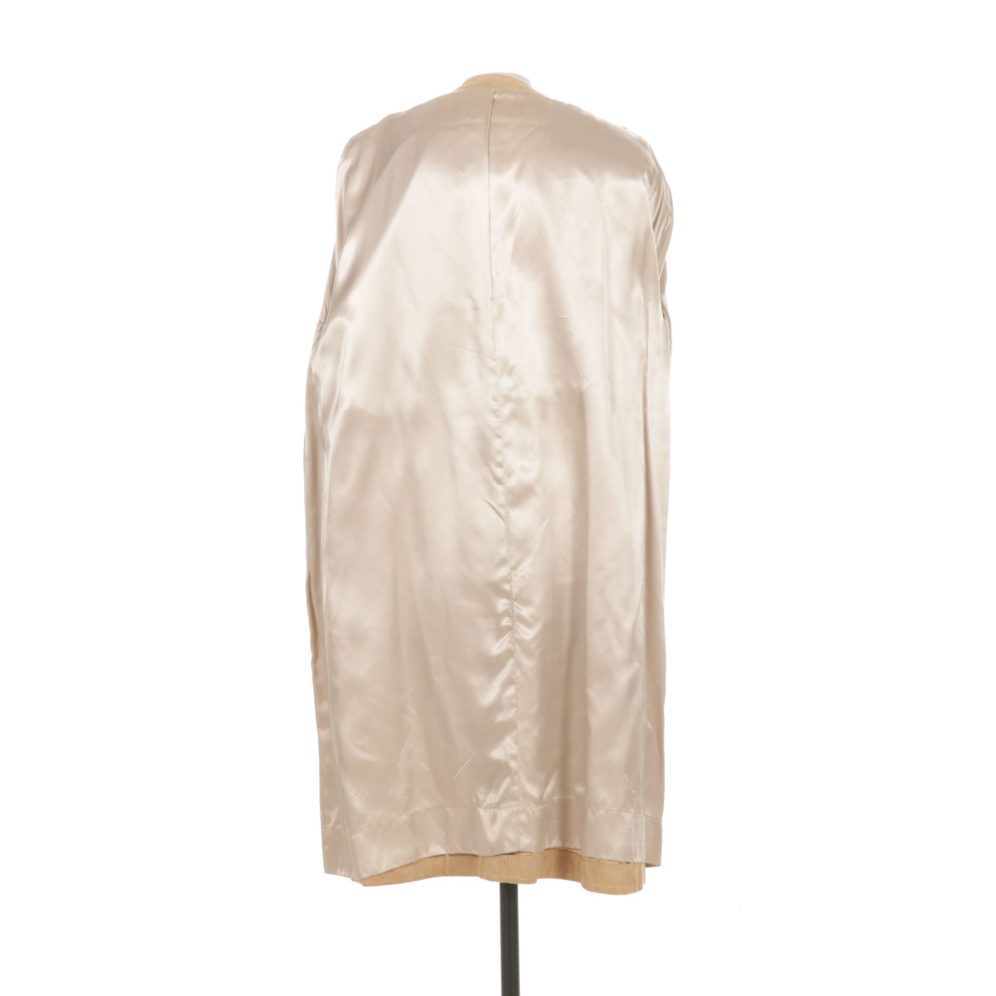 1960s Tan Suede Swing Jacket with Mink Fur Collar