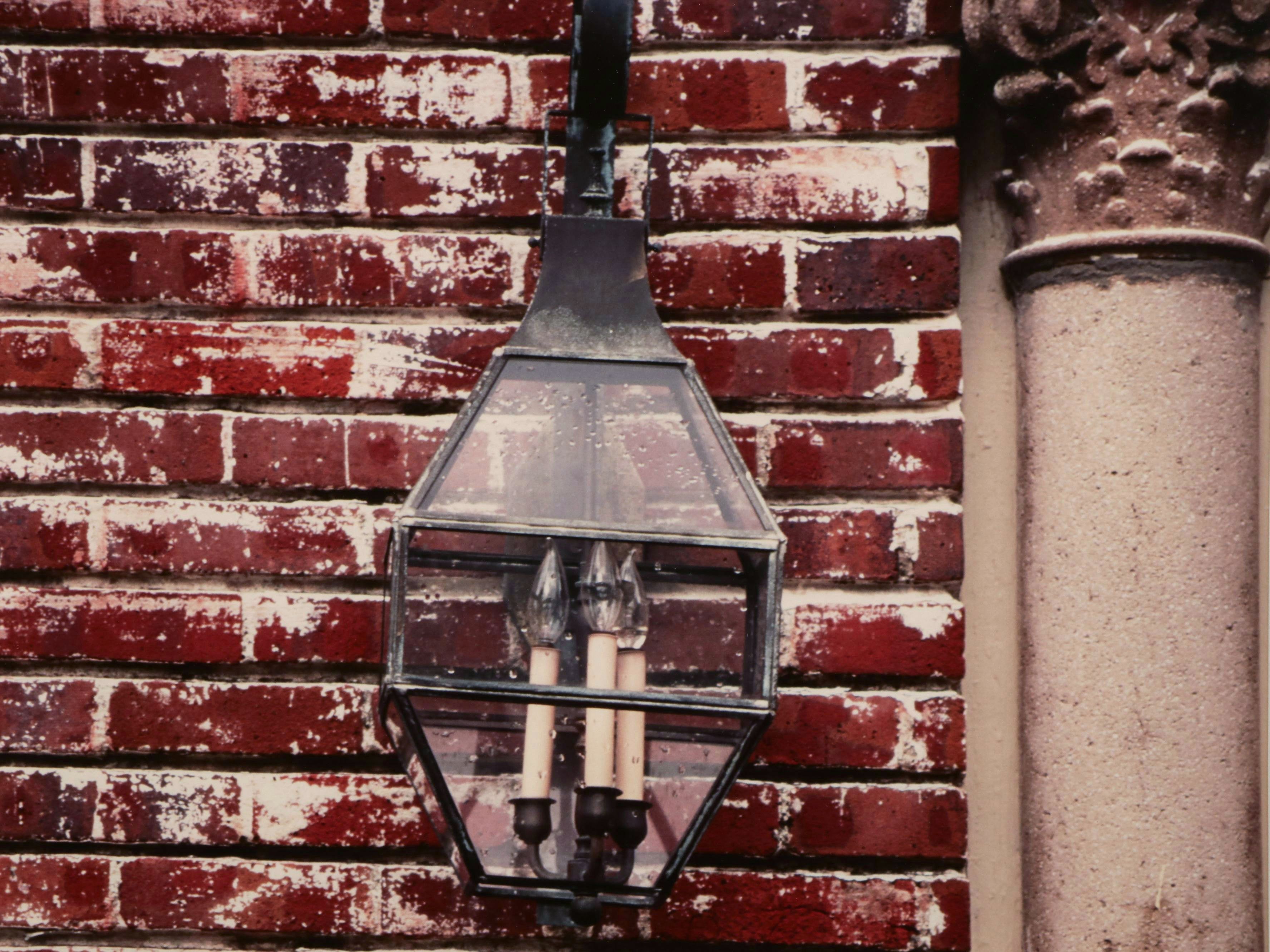 Lydia Parker Color Photographic Print of Lantern and Mailbox