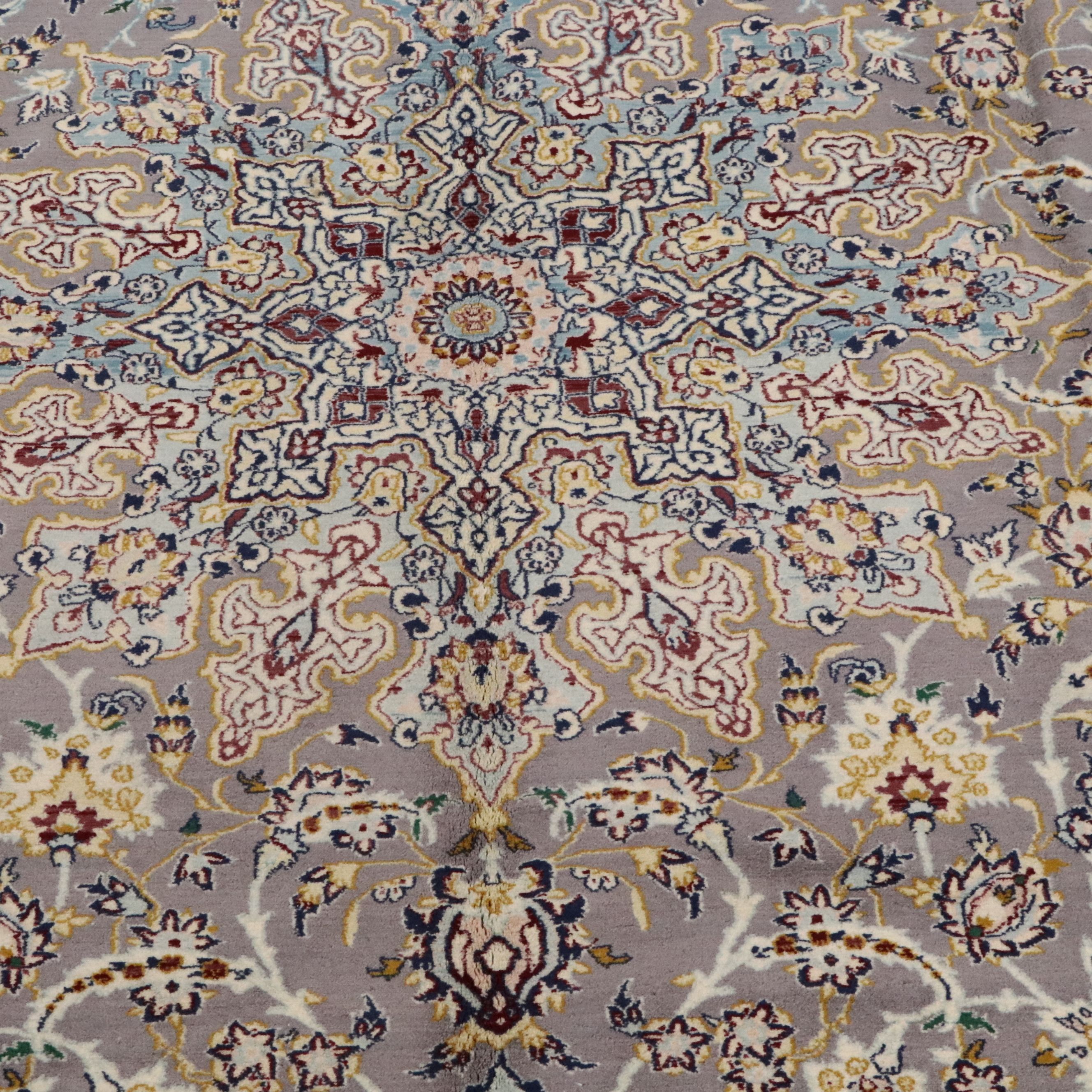6'7 x 10'6 Hand-Knotted Persian Isfahan Area Rug