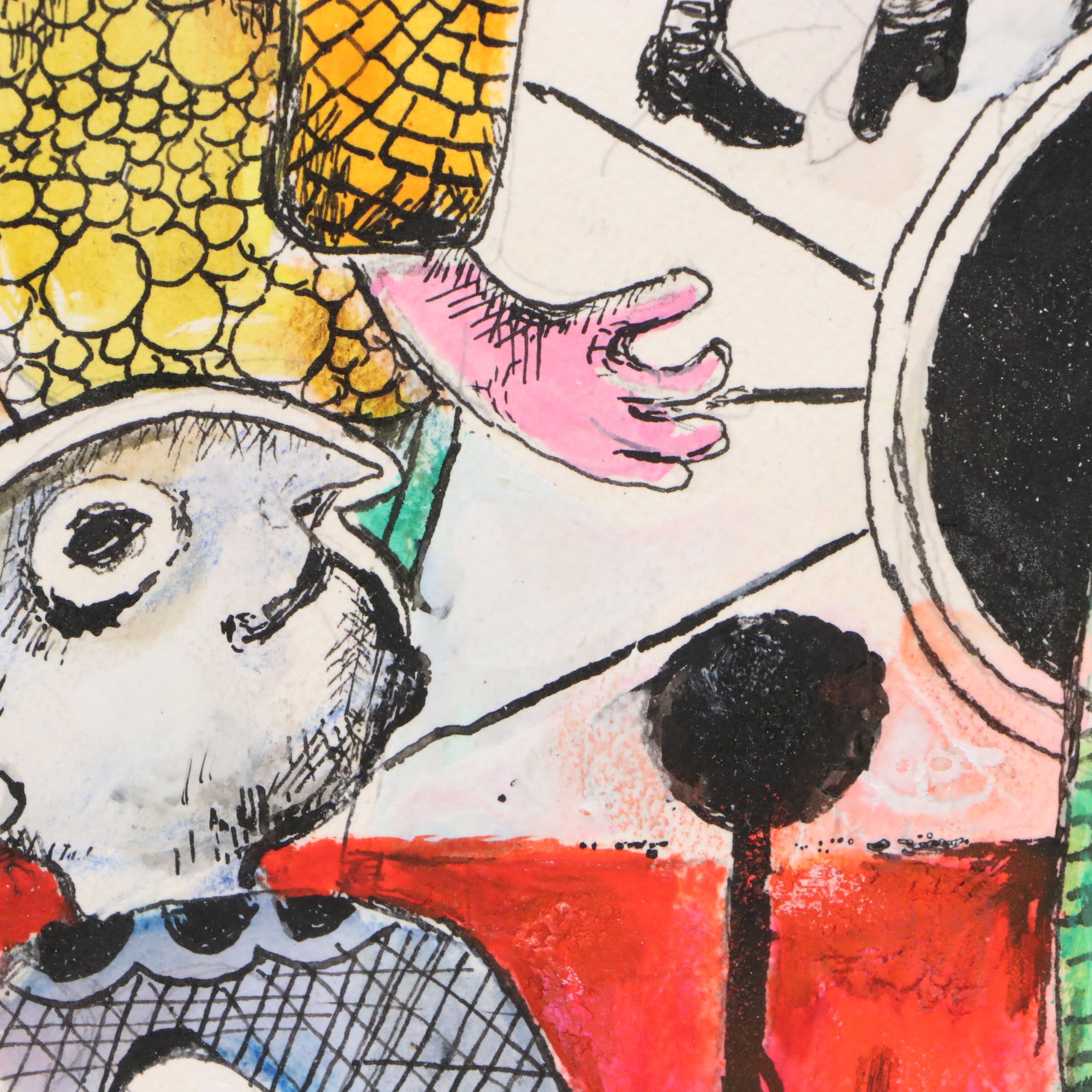 Nikolay Manuylov "Kuk" Surrealistic Oil Panting with Figures, 2024