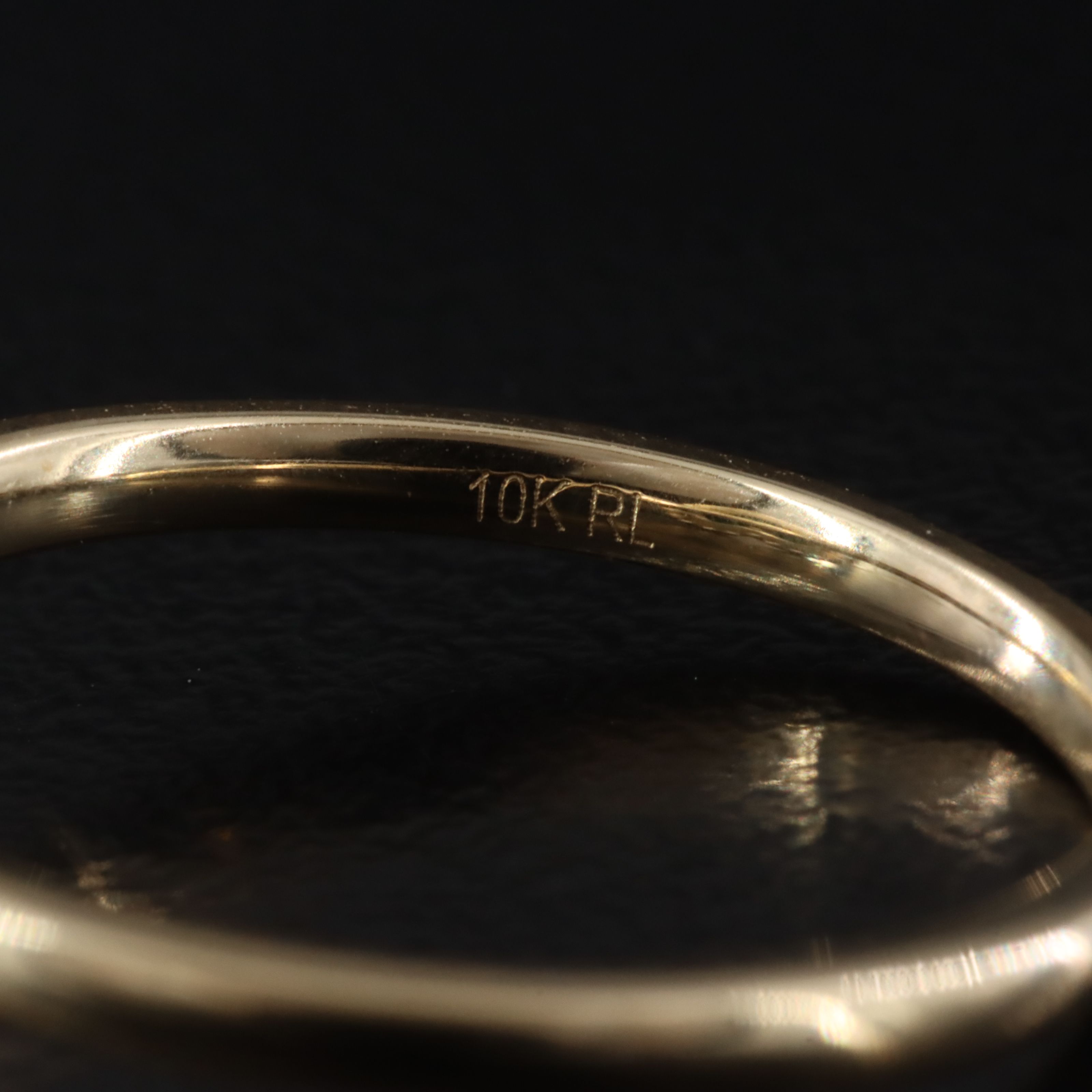 10K Malachite and White Sapphire Heart Ring