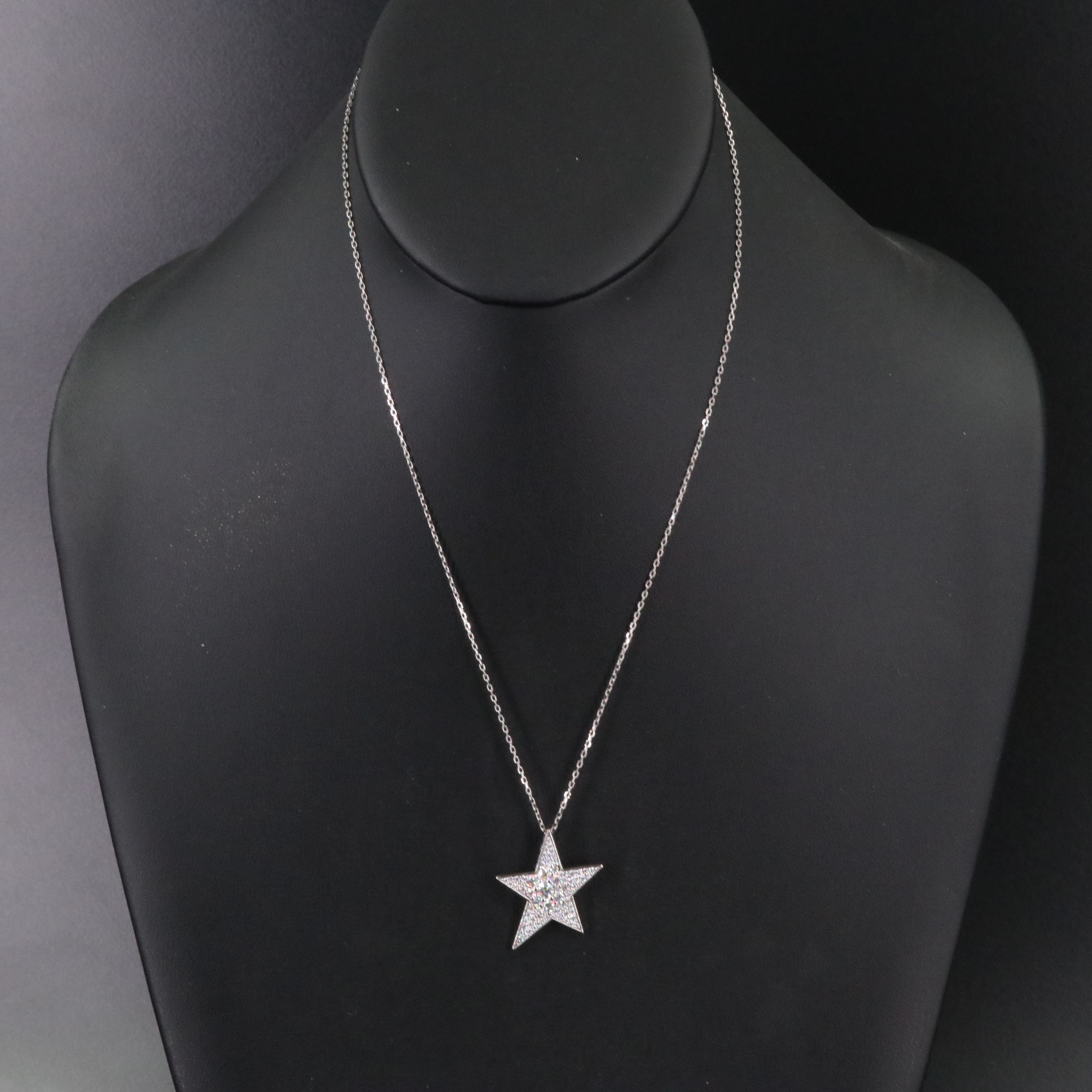 BellaMoi Sterling Moissanite Star Necklace