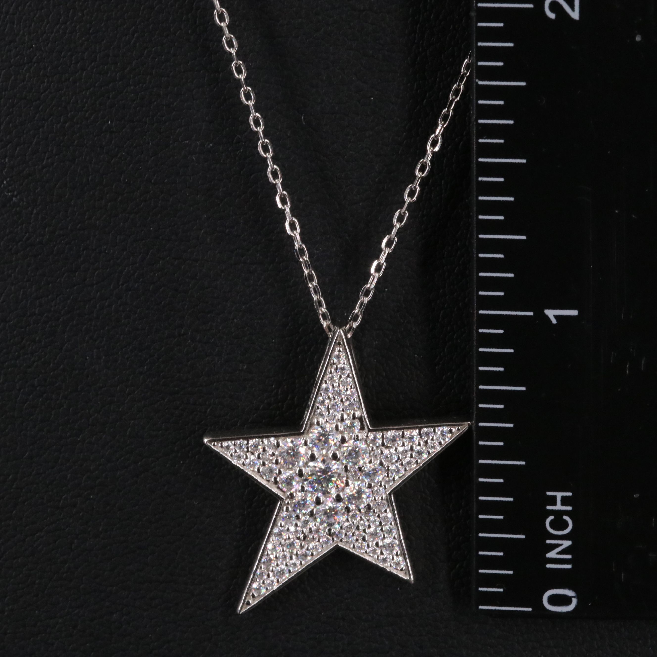 BellaMoi Sterling Moissanite Star Necklace