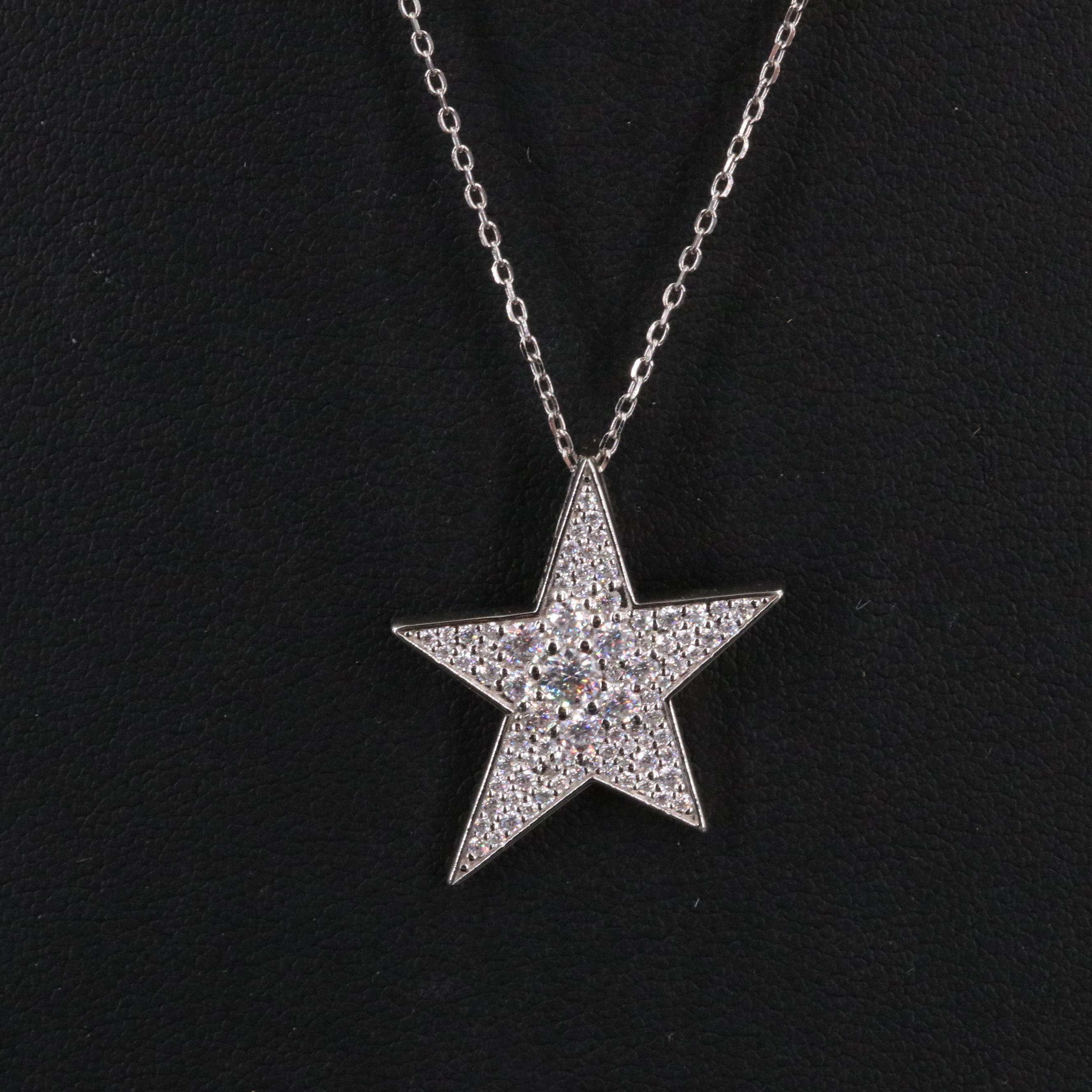 BellaMoi Sterling Moissanite Star Necklace