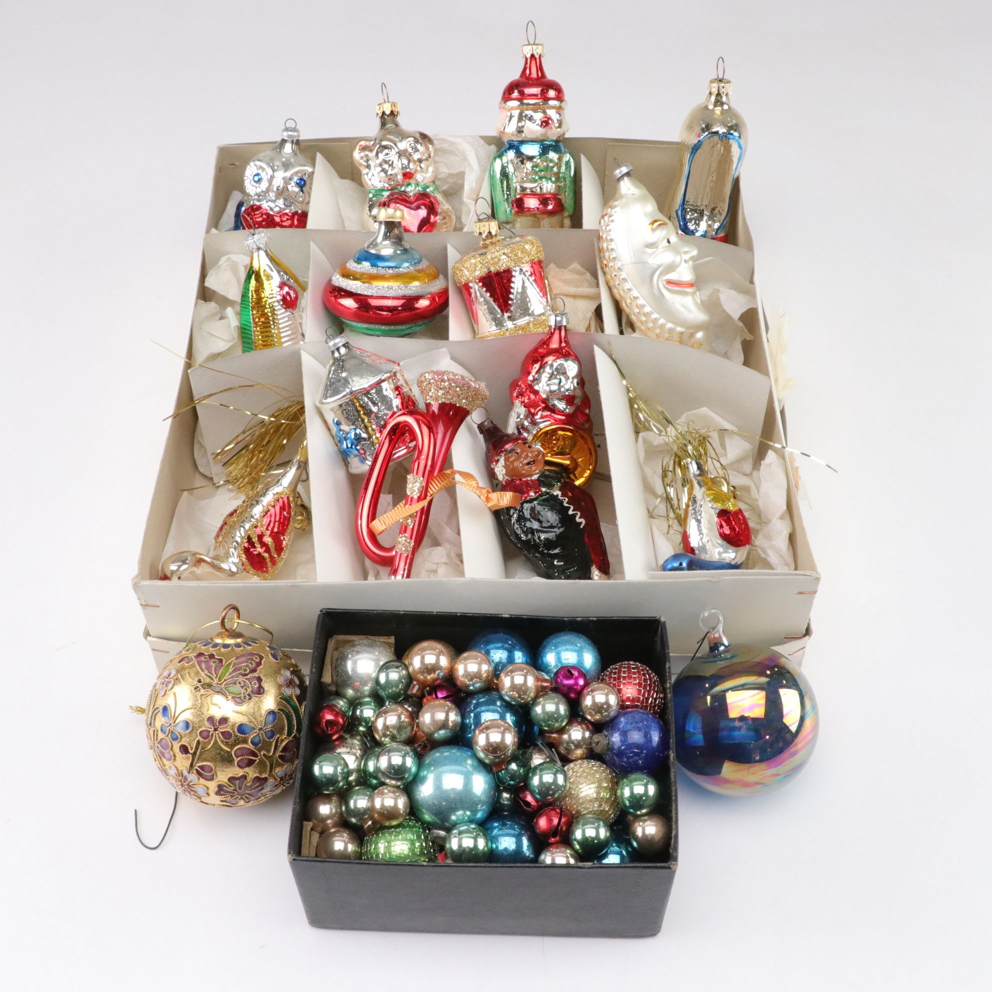 Cloisonné Enamel Ornament with Old World Style Glass Christmas Ornaments & More