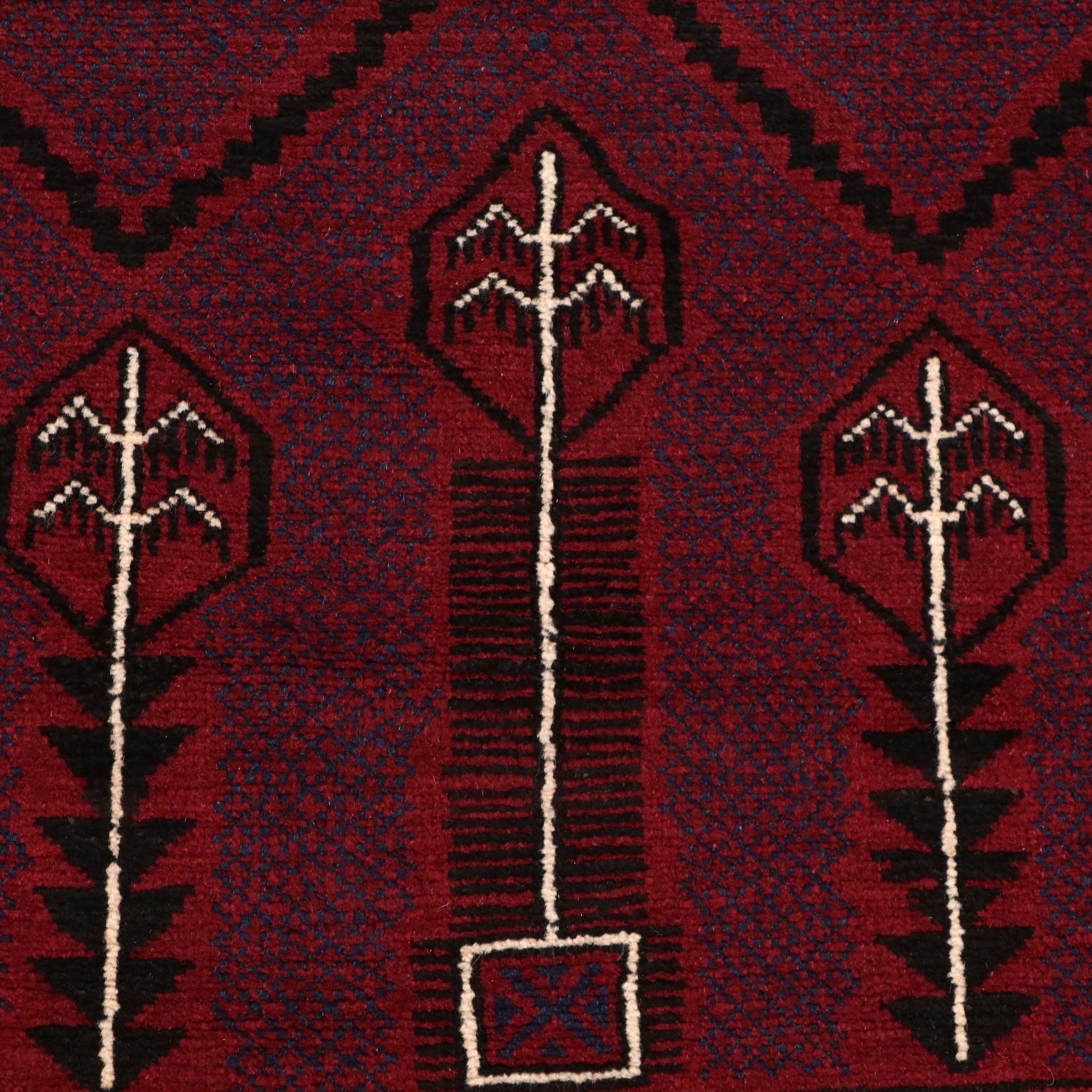 2'9 x 4'8 Hand-Knotted Afghan Baluch Prayer Rug