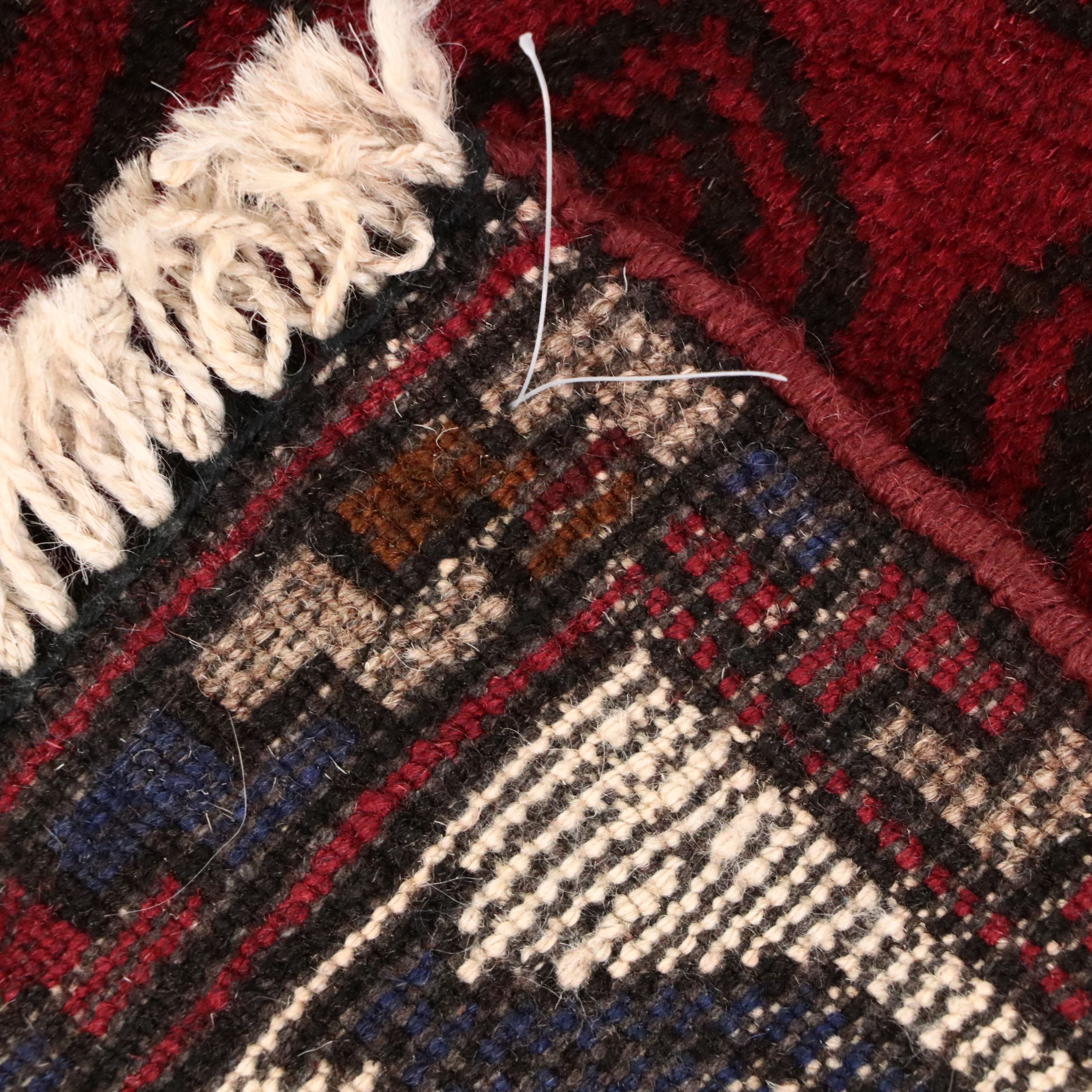 2'9 x 4'8 Hand-Knotted Afghan Baluch Prayer Rug