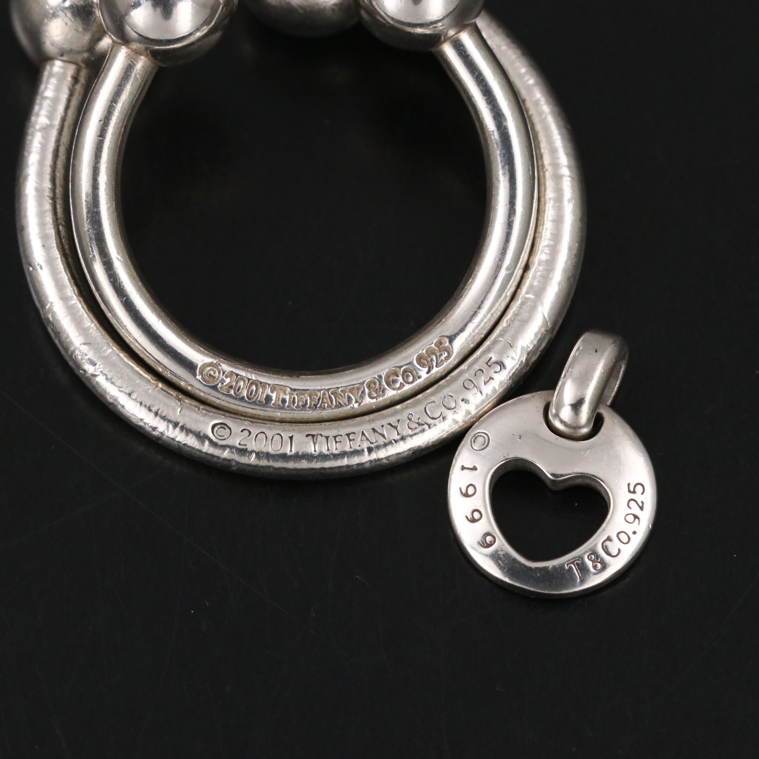 Tiffany & Co. Sterling Baby Cup with Forks, Key Rings and Pendant