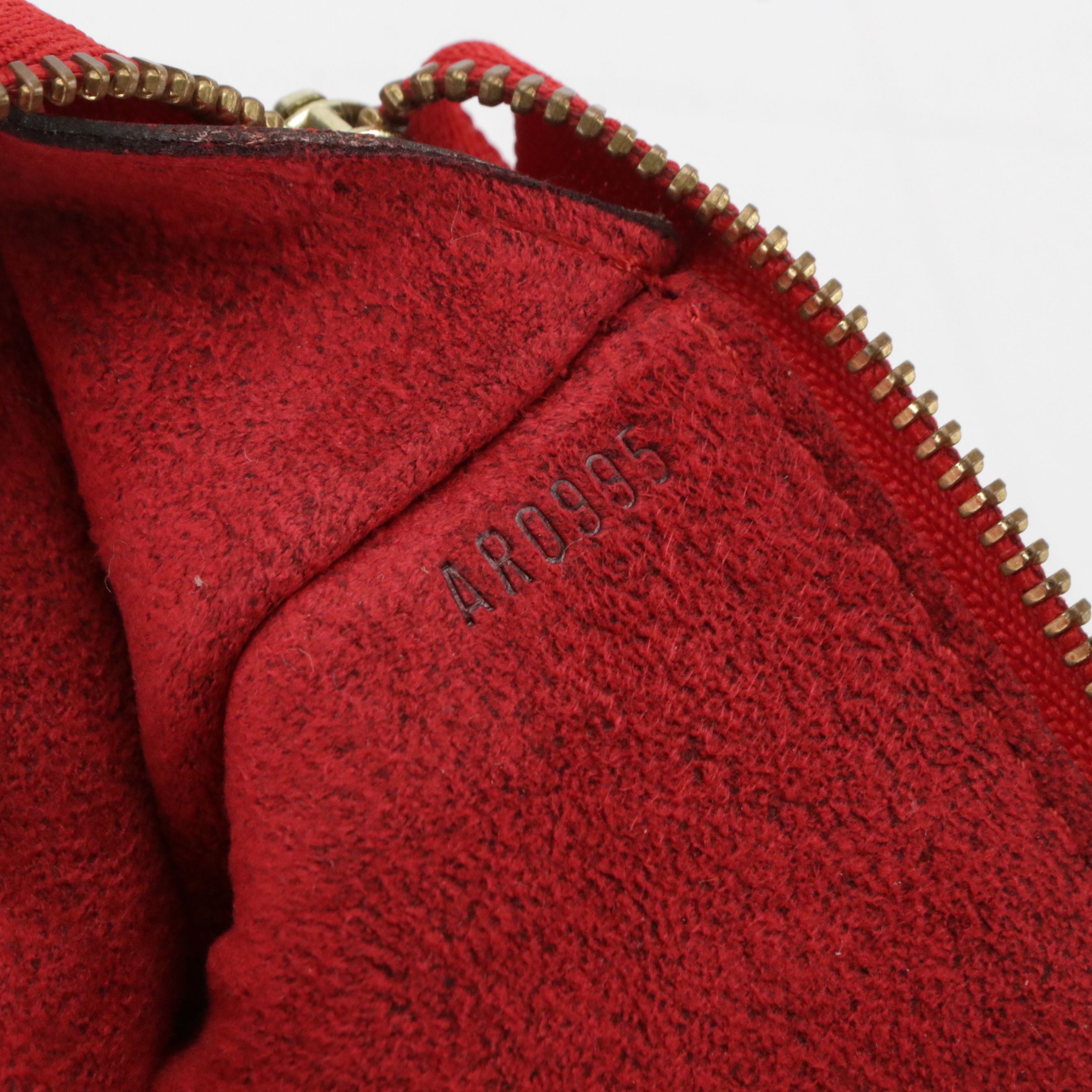 Louis Vuitton Pochette Accessories Bag in Red Epi and Smooth Leather