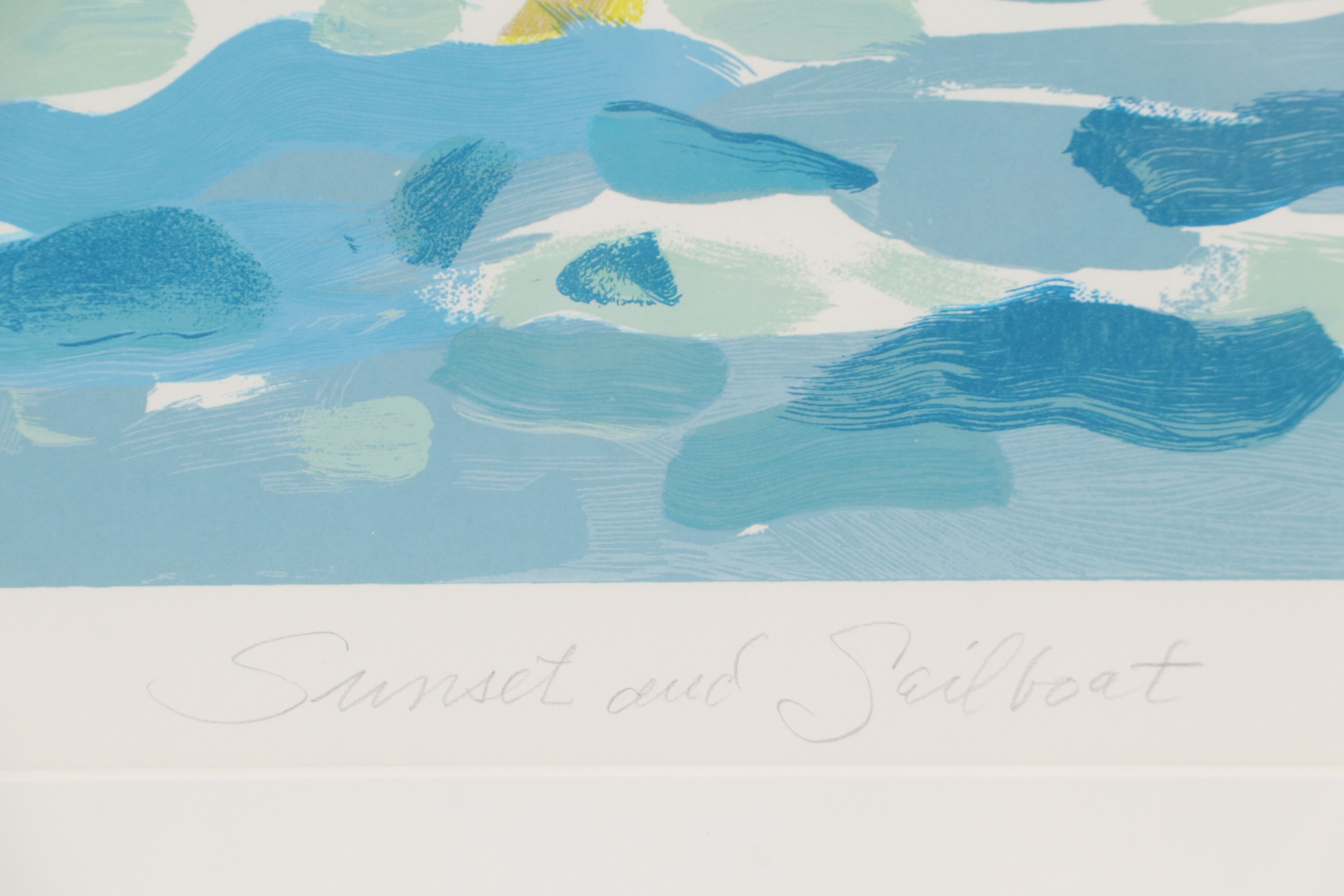 Neil Blair Walden Blaine Serigraph "Sunset and Sailboat"