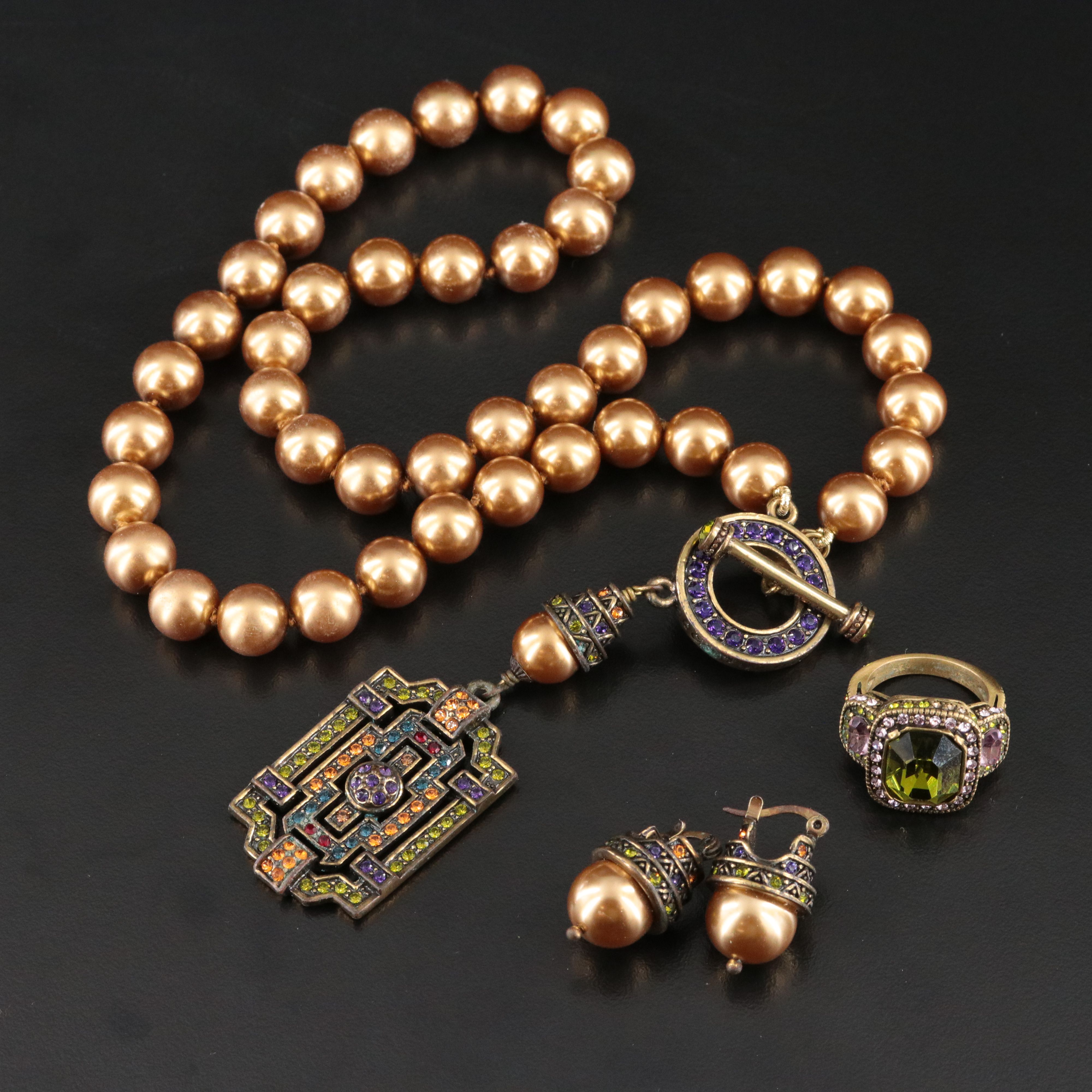 Heidi Daus Crystal and Faux Pearl Jewelry