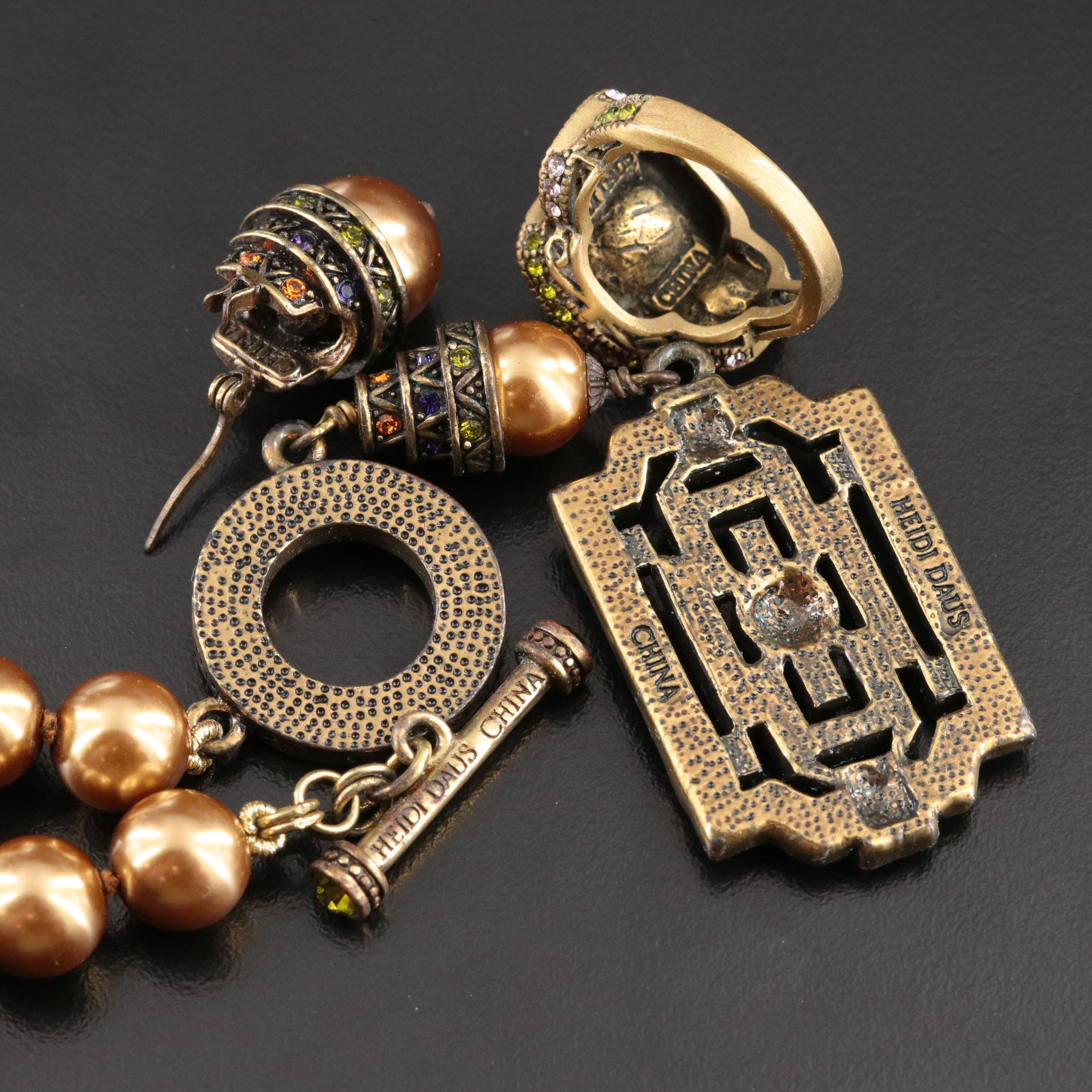 Heidi Daus Crystal and Faux Pearl Jewelry