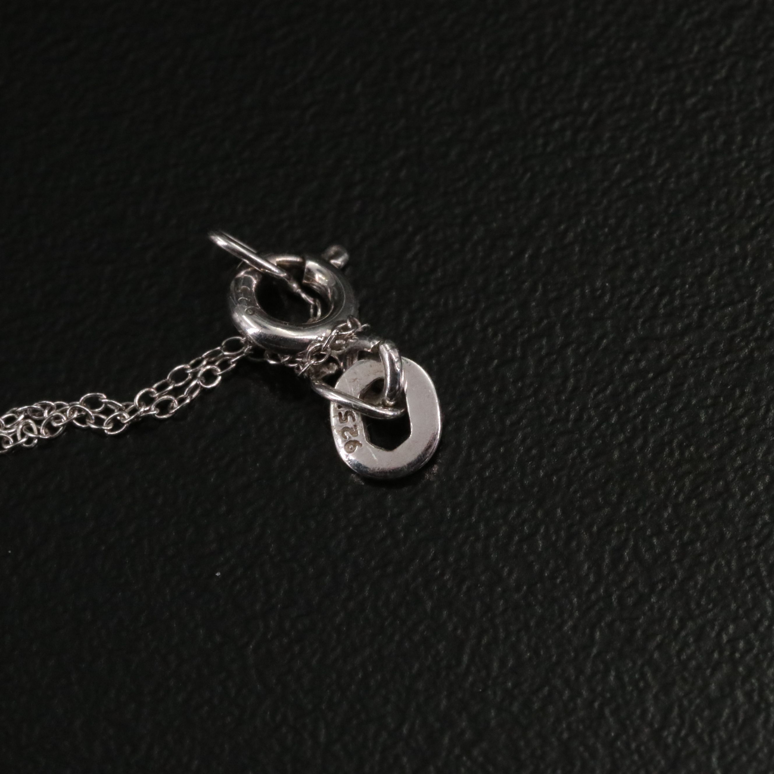 Diamond Heart Pendant on Sterling Chain Necklace