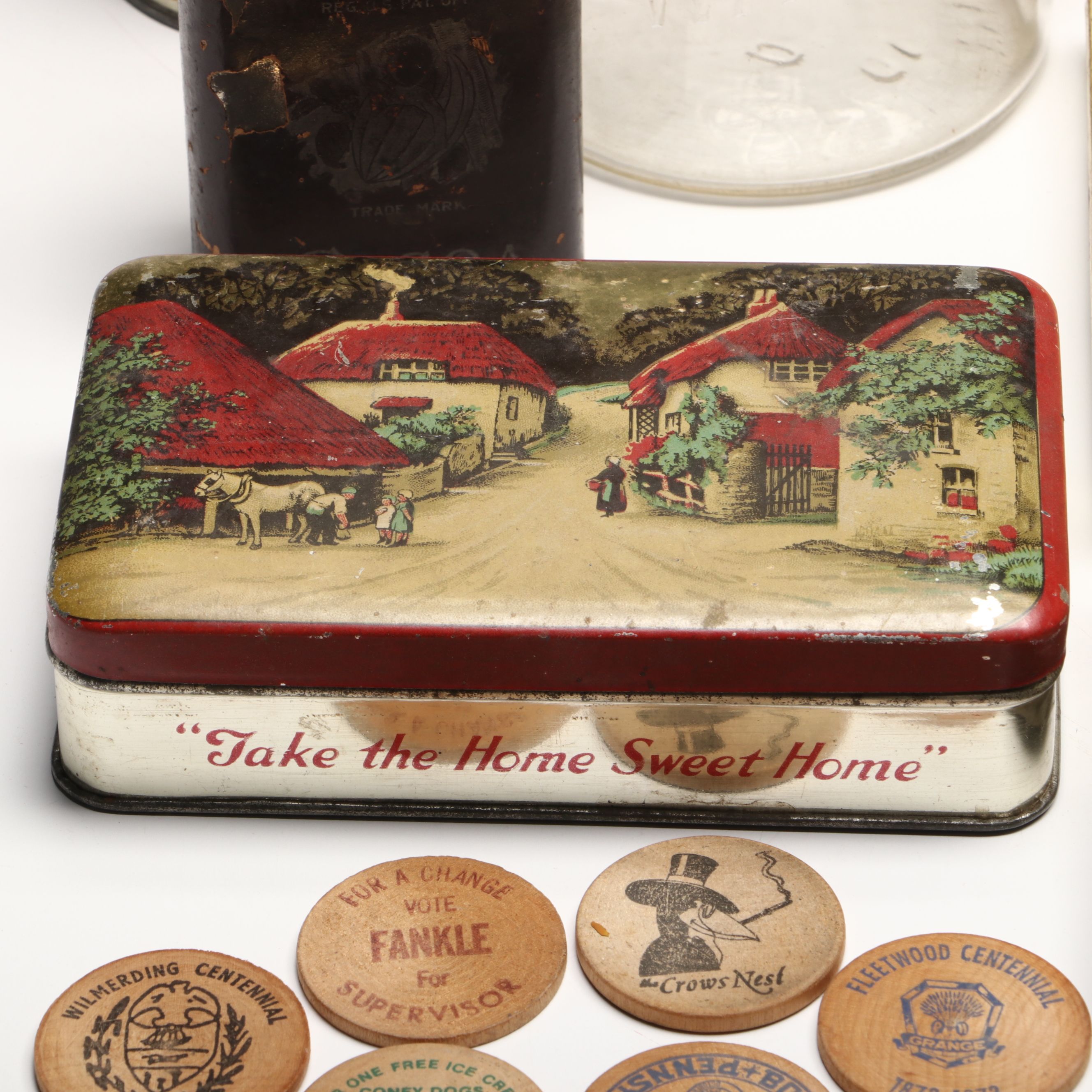 Hershey's Cocoa Tin, Ball Jars and More Antique and Vintage Containers