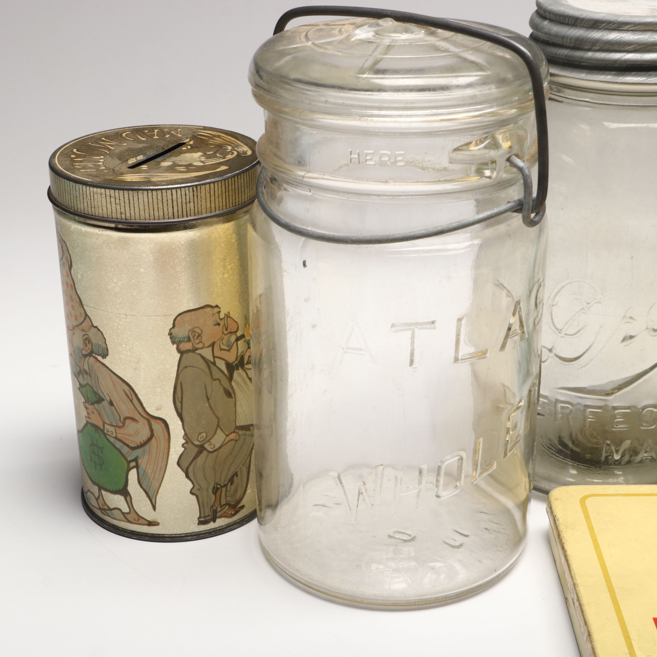 Hershey's Cocoa Tin, Ball Jars and More Antique and Vintage Containers