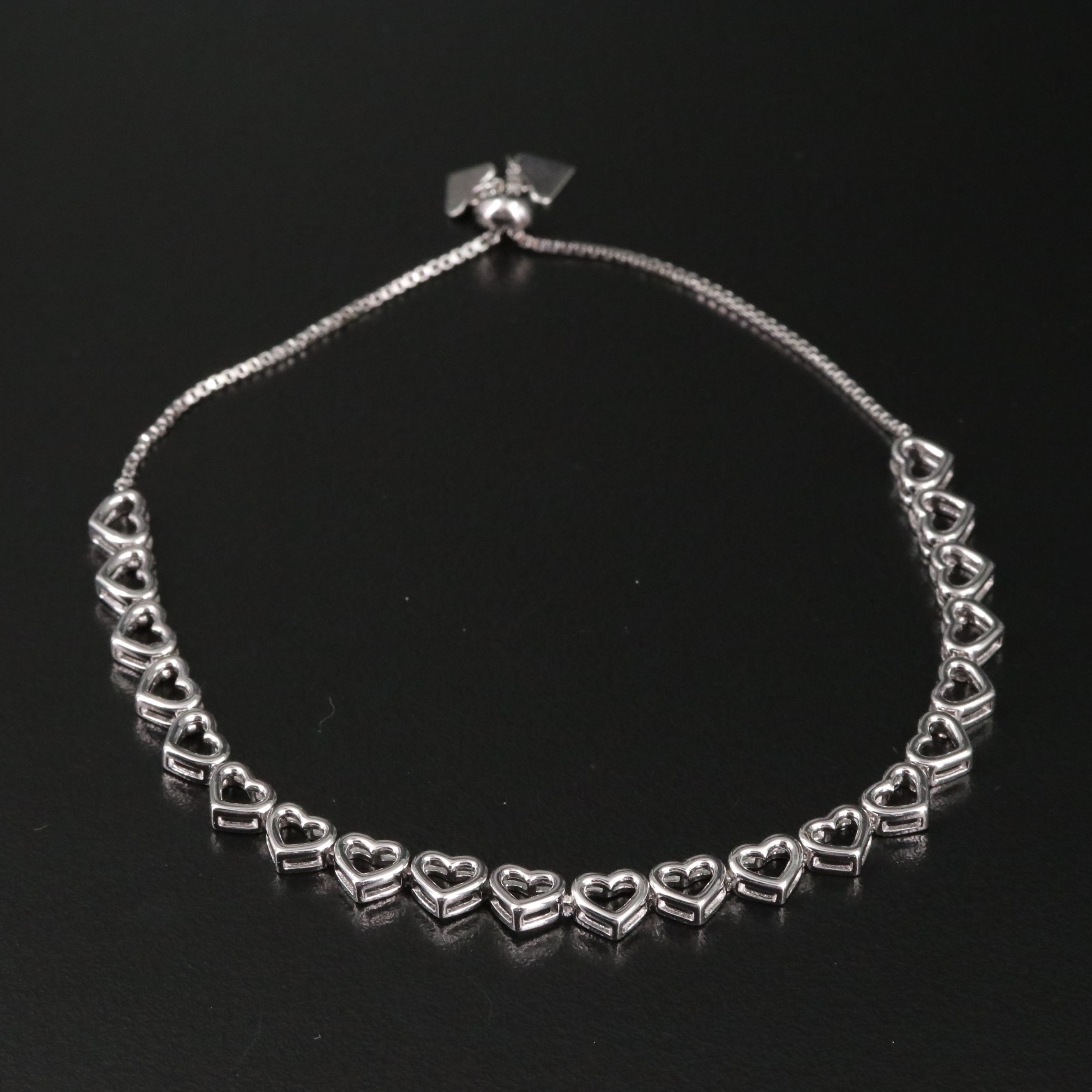Sterling Heart Bolo Bracelet