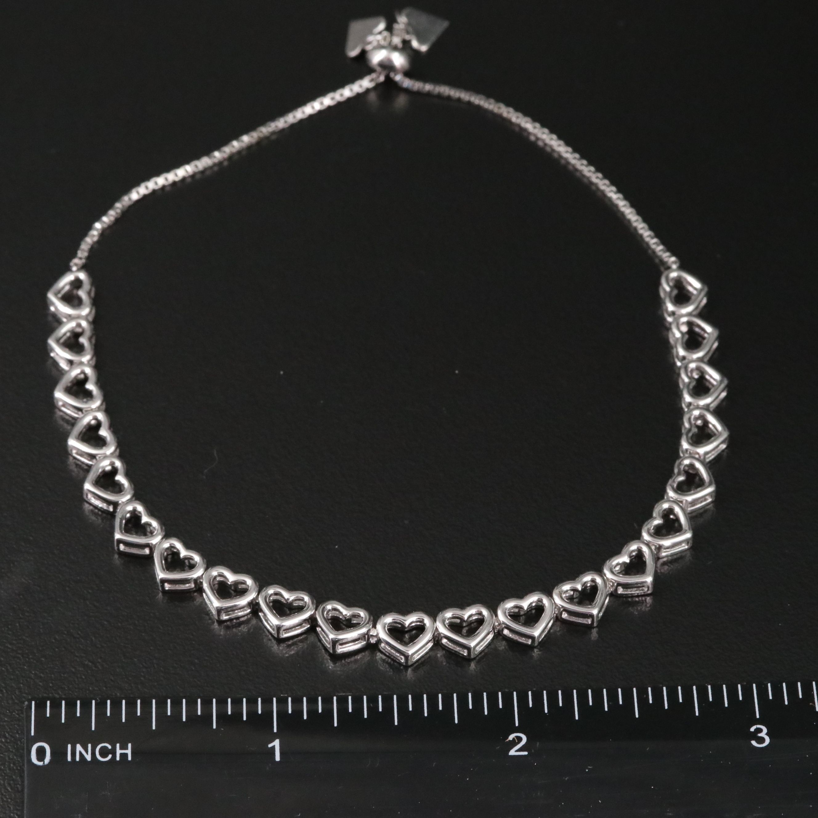 Sterling Heart Bolo Bracelet