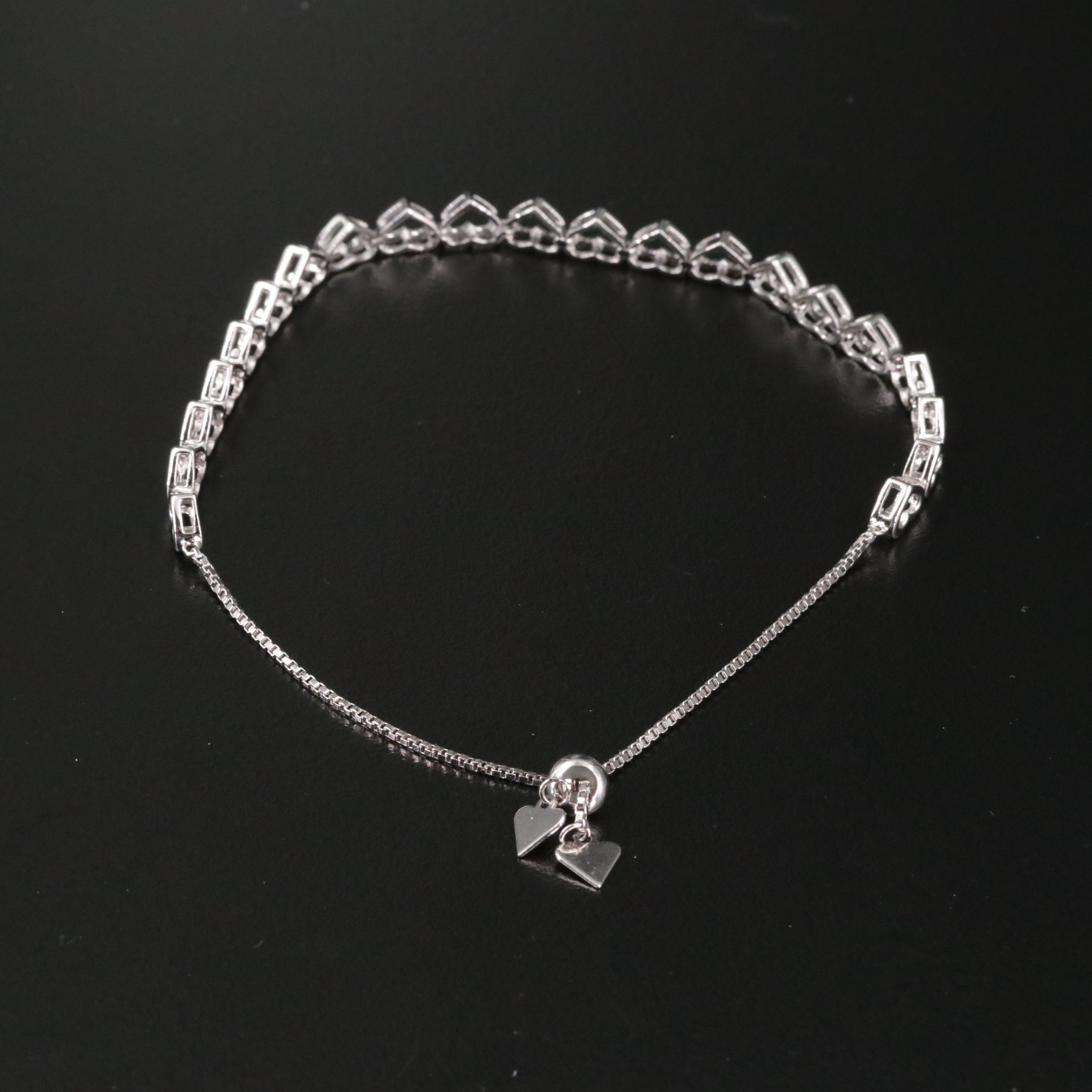 Sterling Heart Bolo Bracelet